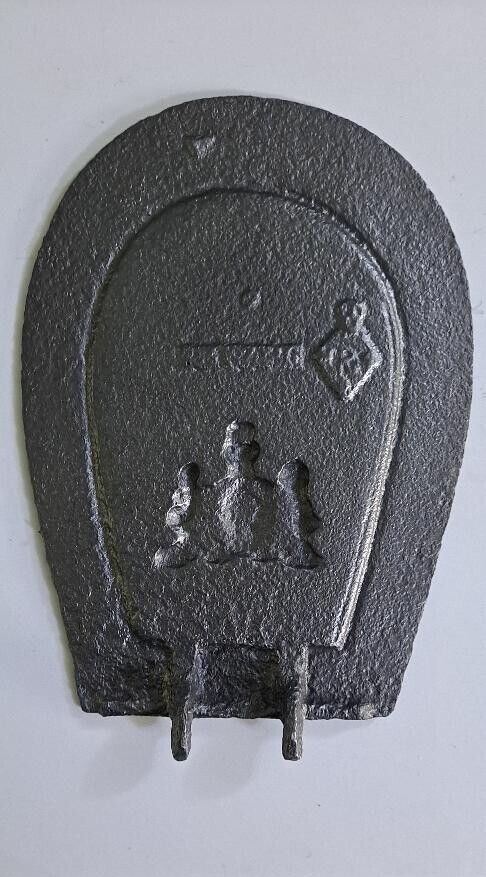Extra Large Cast Iron Soot Flap Damper Plate Original Arched Damper  Item Dam006 photo Home Fixtures
