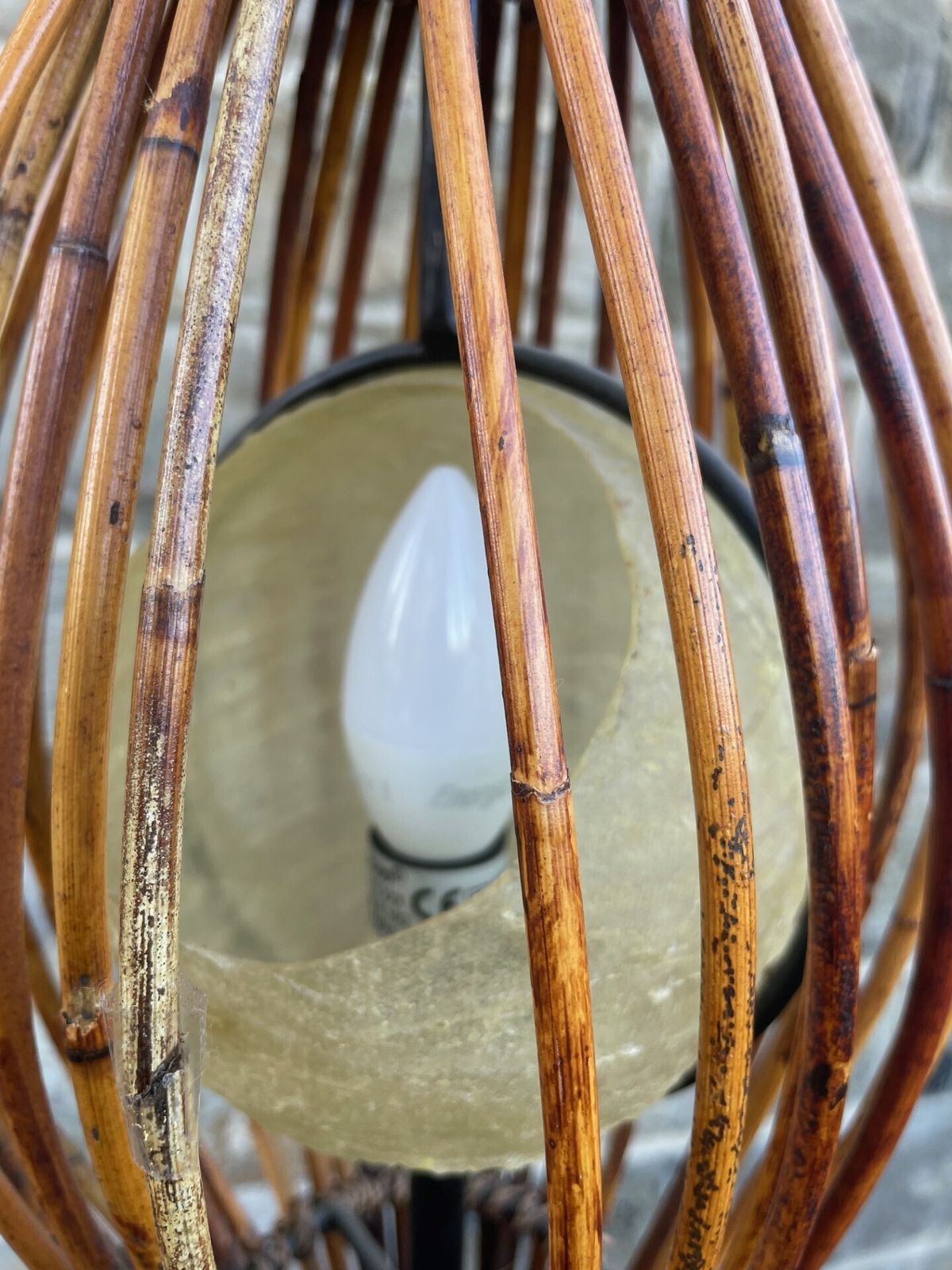Unusual Mid Century Bamboo Floor Lamp photo Lighting