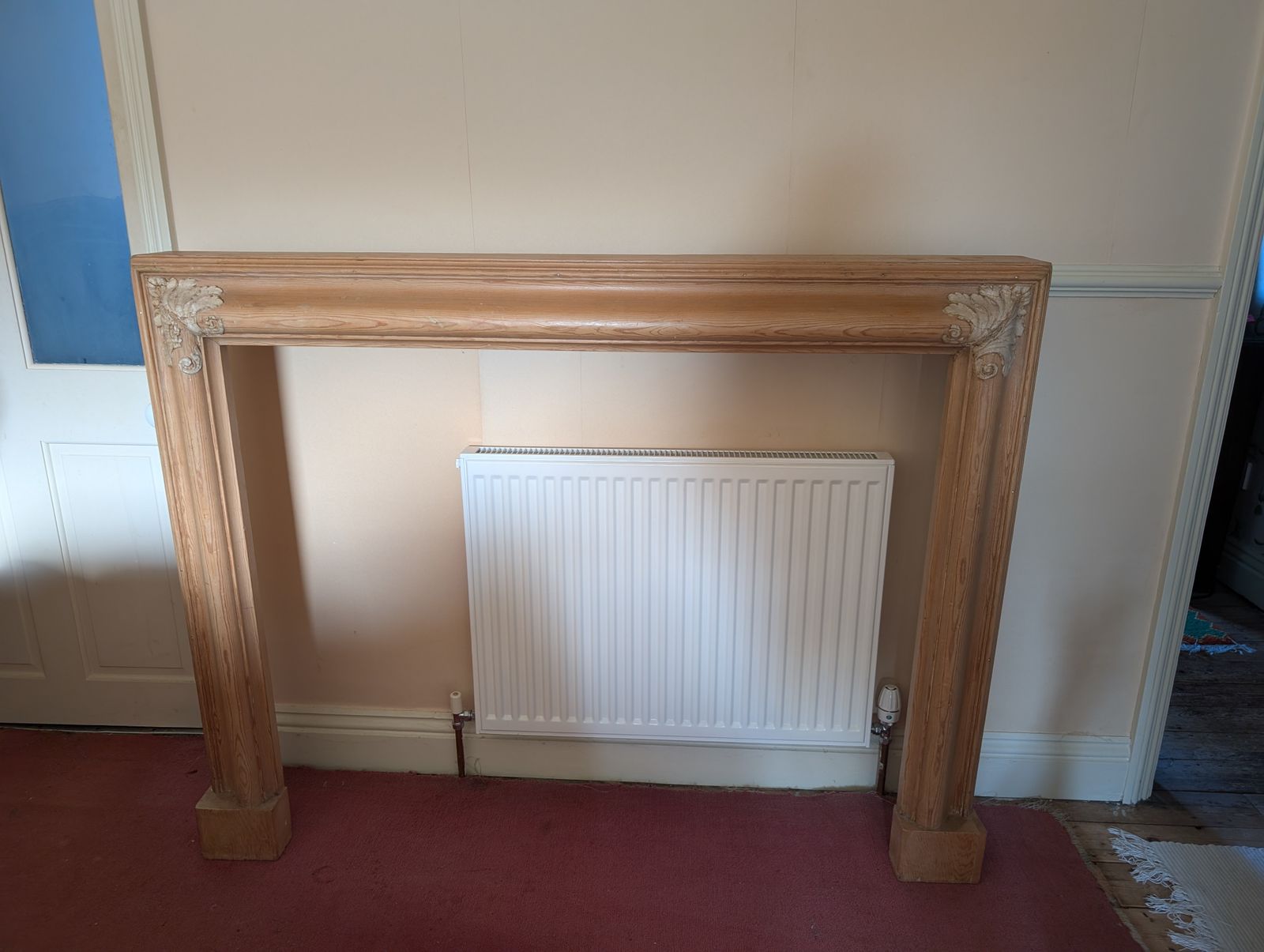 Stripped Wooden Fire Surround With Original Mouldings photo Home Fixtures