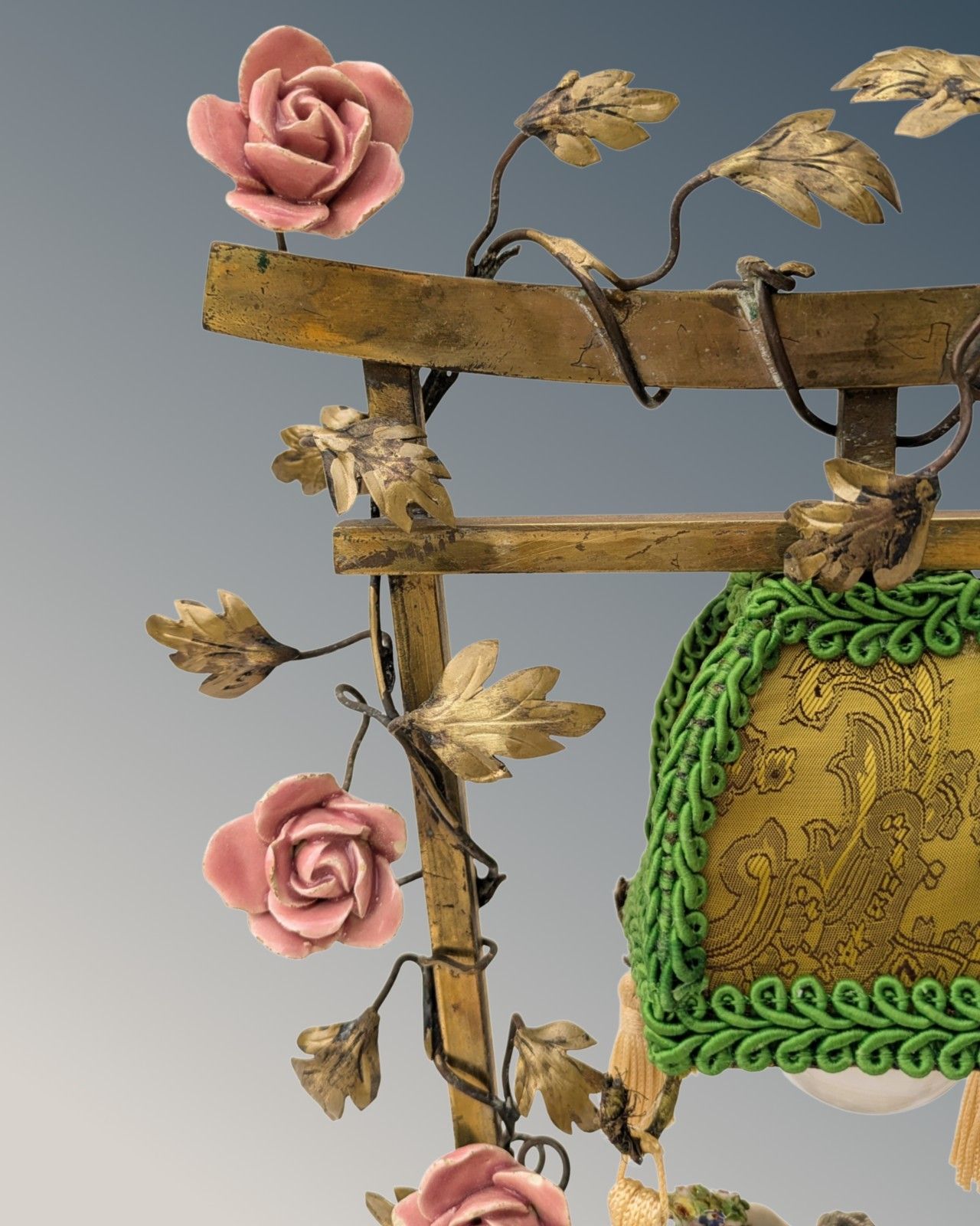 Antique French Porcelain And Gilt Bronze Lamp photo vinterior