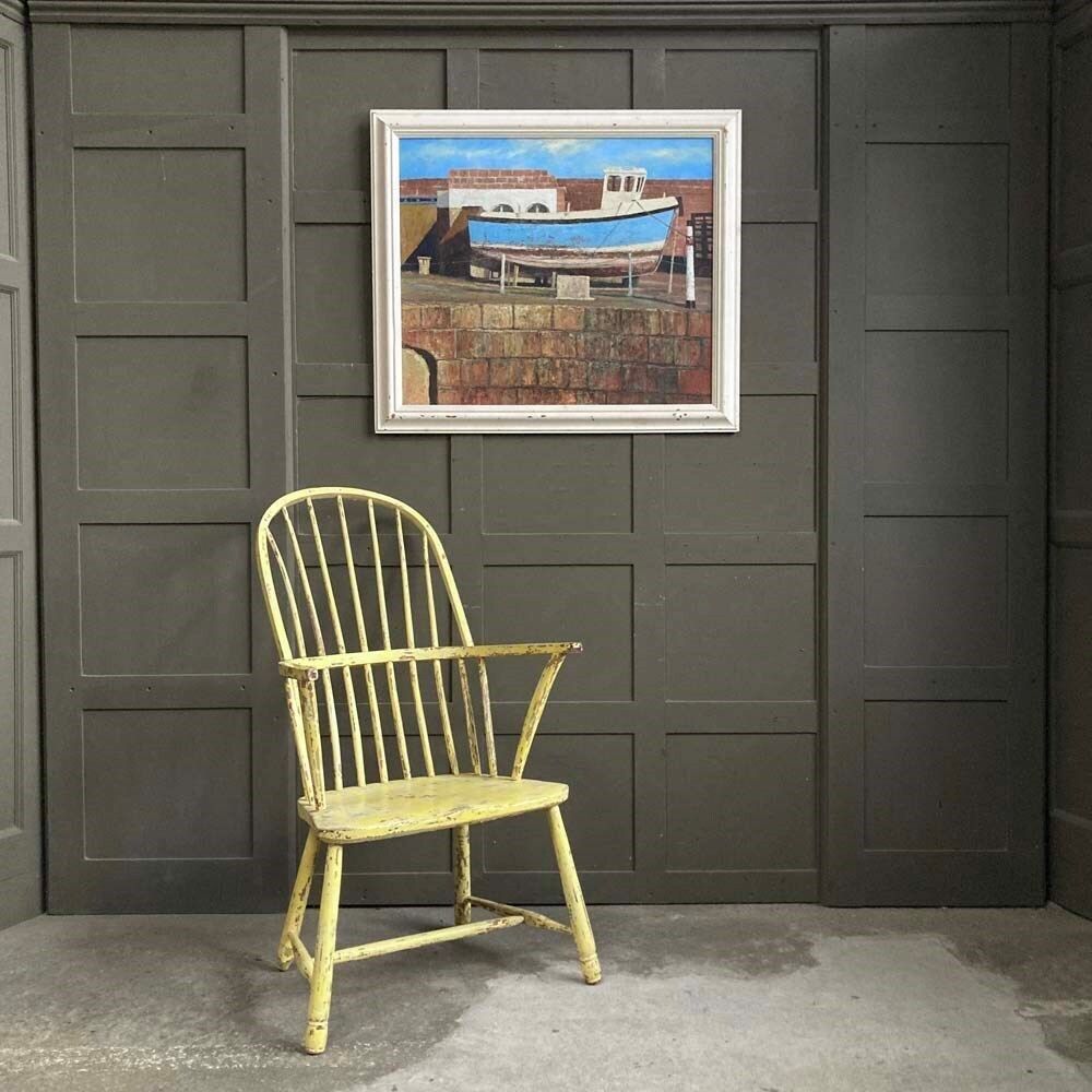 Victor Bramley (1934–2014) Oil Painting   Boat Repair photo buy
