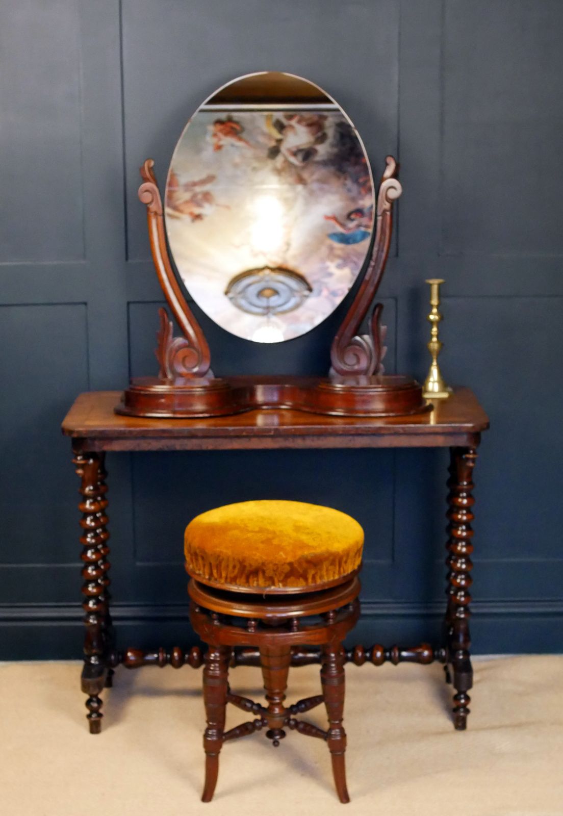 Victorian Oval Dress Mirror, 1800s