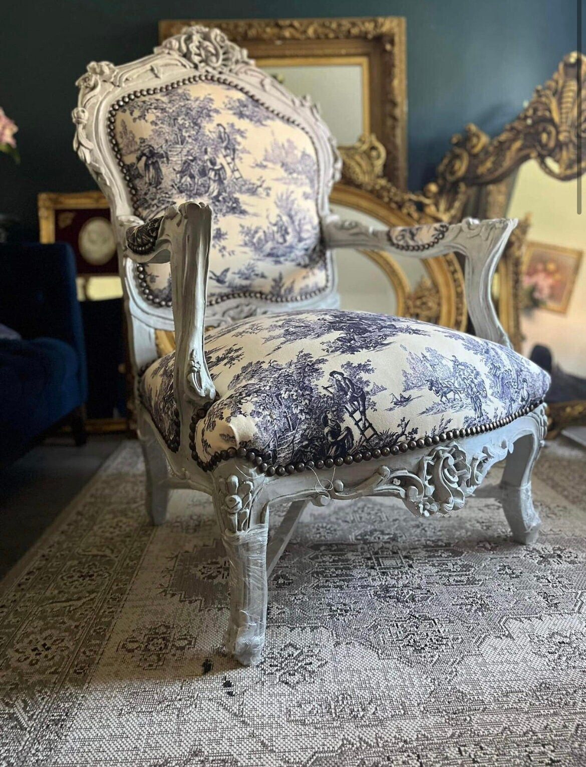 Beautiful Large French Armchair/Dressing Room Chair photo Furniture