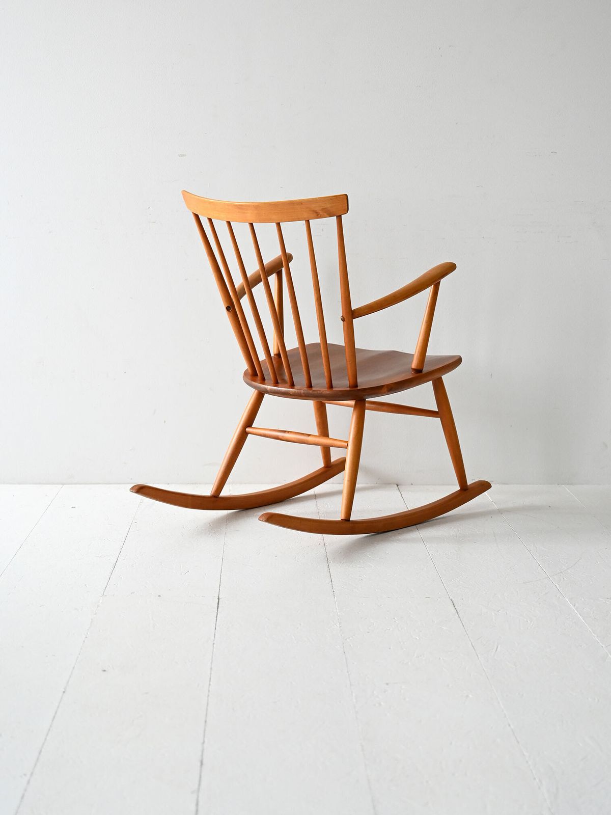 Scandinavian Rocking Chair From The 1950s/60s In Beech And Teak photo for sale