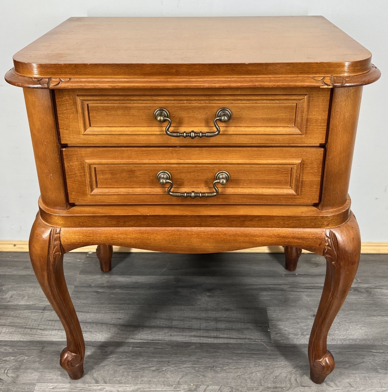 Pair Of Bedside Tables Vintage French Louis XVI Nightstands Cabinets Lot 4248 photo for sale