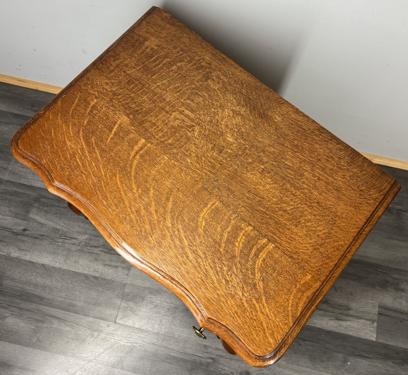 Pair Of  Bedside Tables Vintage French Louis Oak Nightstands Cabinets Lot 4255 photo vintage