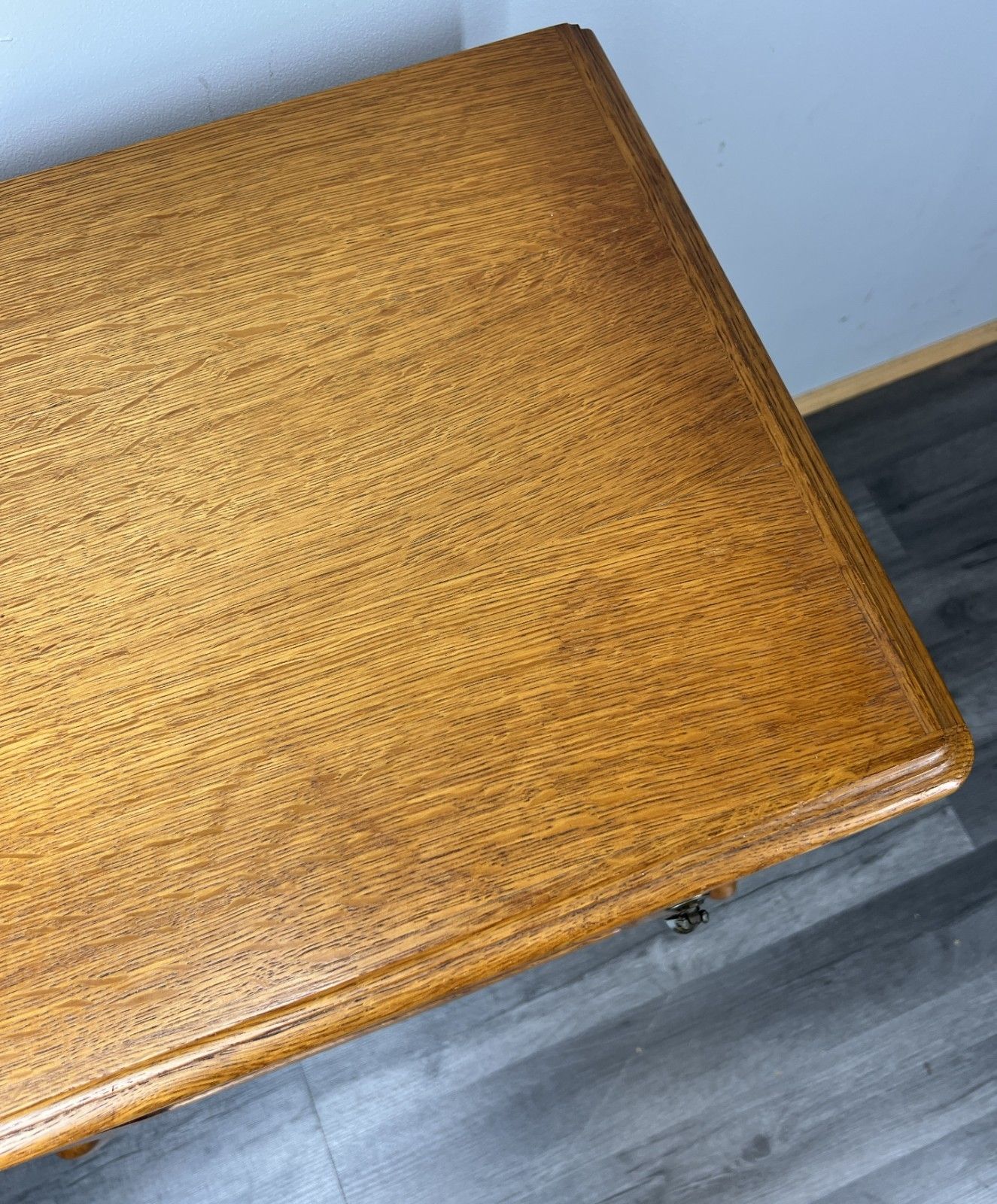 photo furniture Pair Of  Bedside Tables Vintage French Louis Oak Nightstands Cabinets Lot 4245
