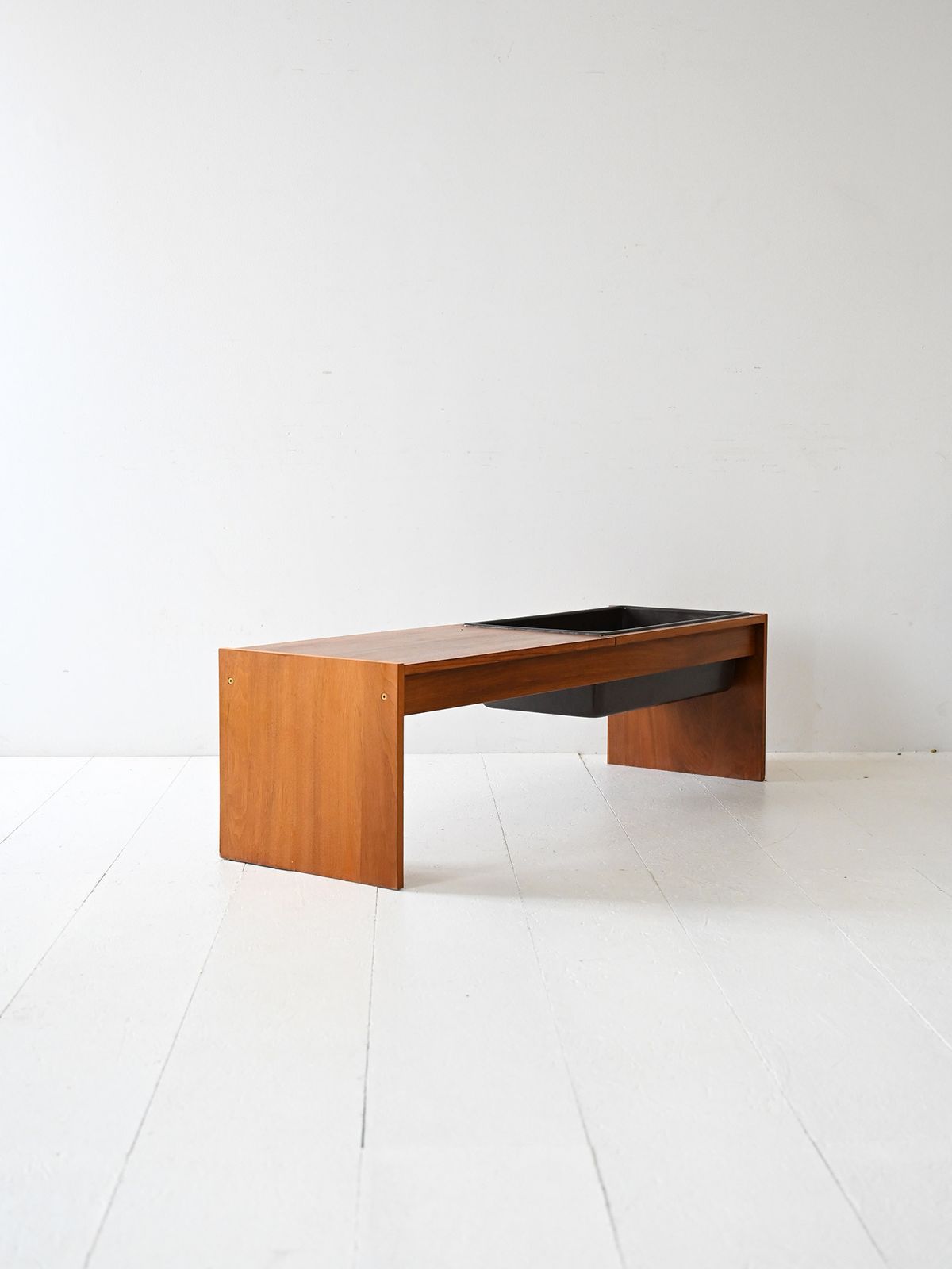 Vintage 1960s Scandinavian Teak Coffee Table With Flower Holder photo for sale