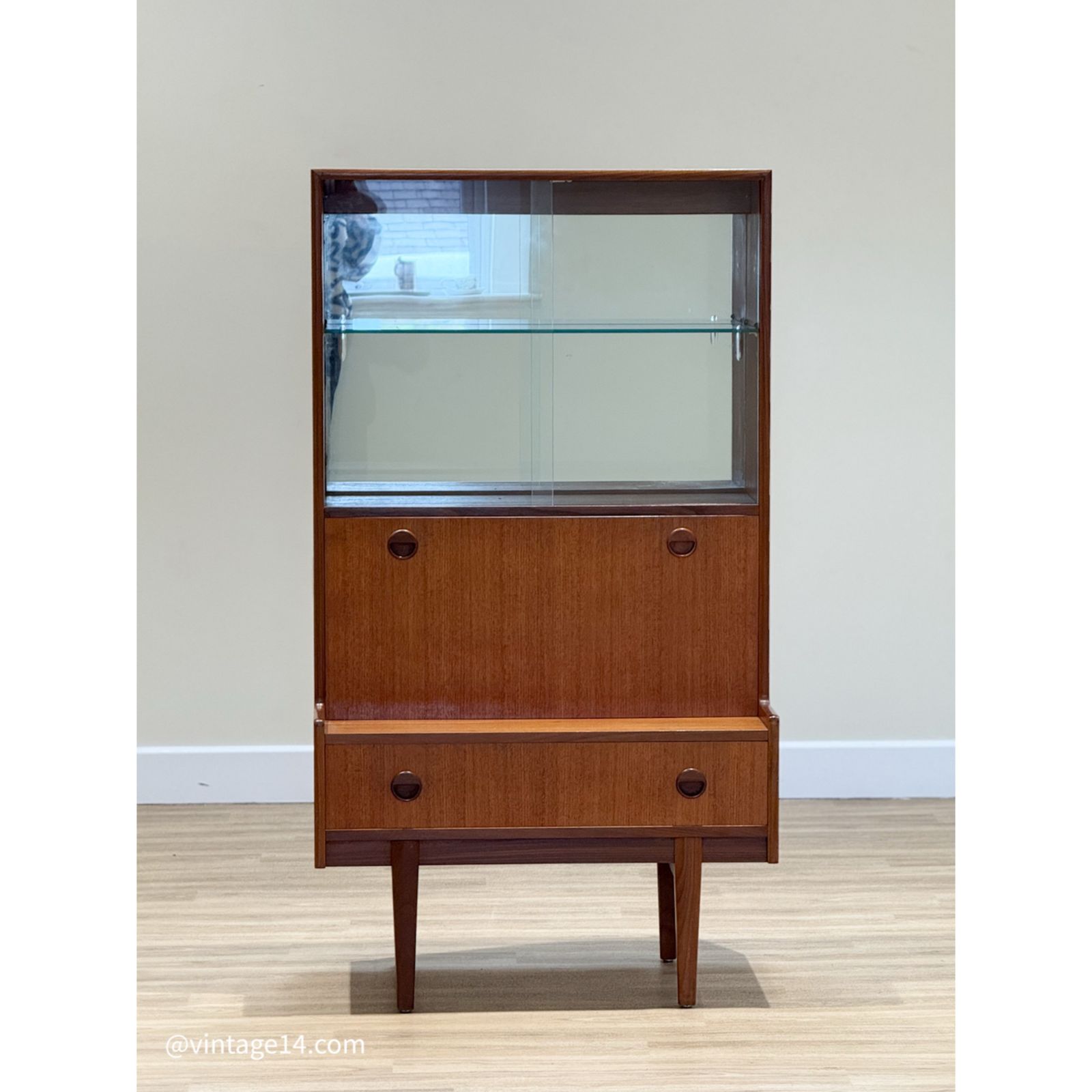 Tall Teak Bedside Cabinet By Turnidge Of London photo vinterior