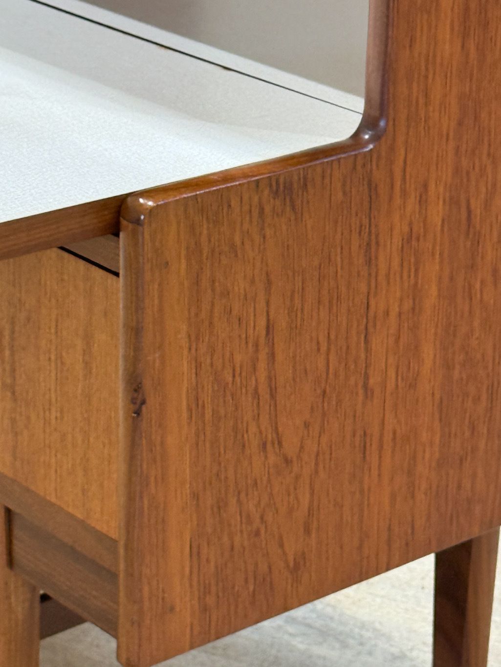 390.0 Tall Teak Bedside Cabinet By Turnidge Of London photo