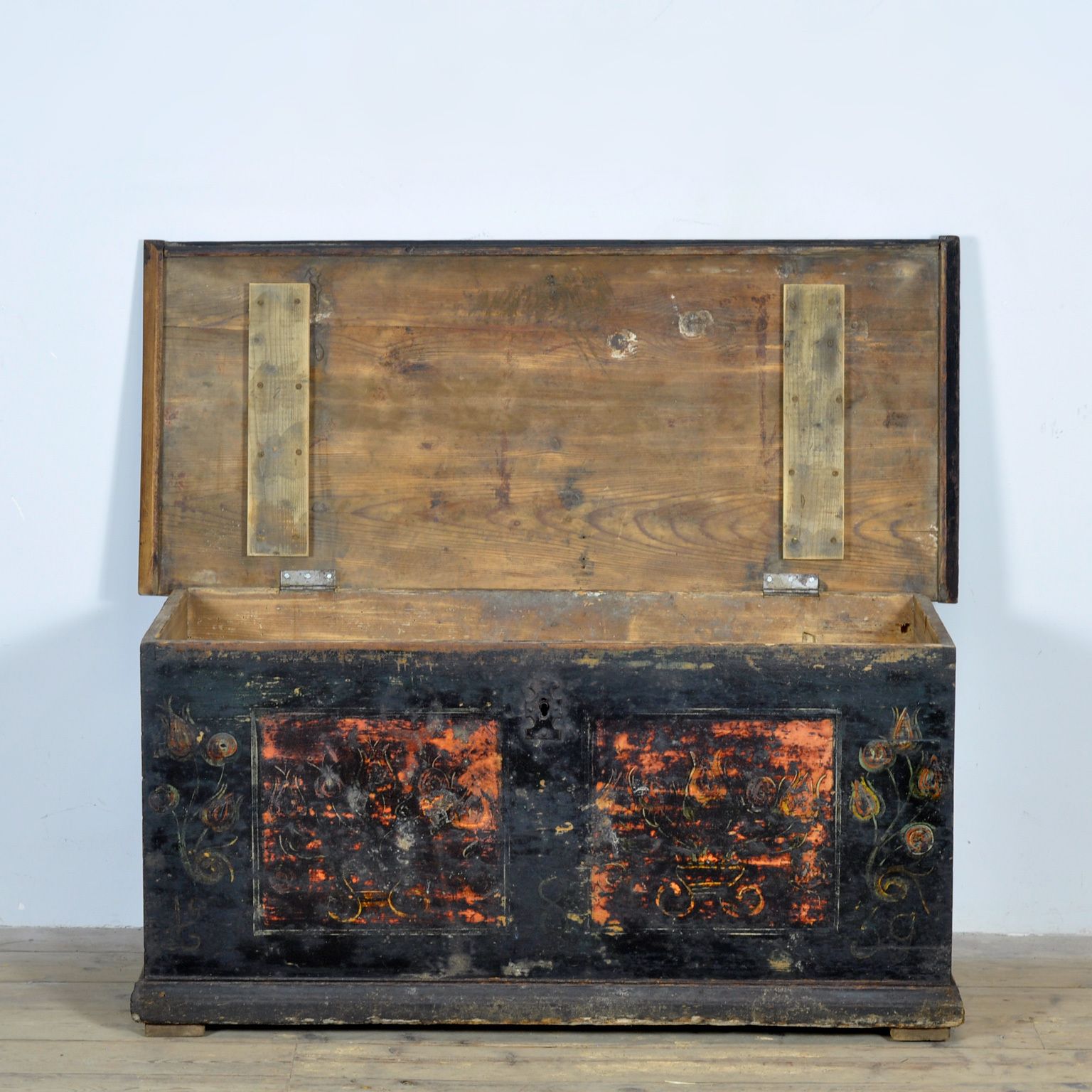 Folk Art Wedding Chest, Circa 1850 photo Furniture