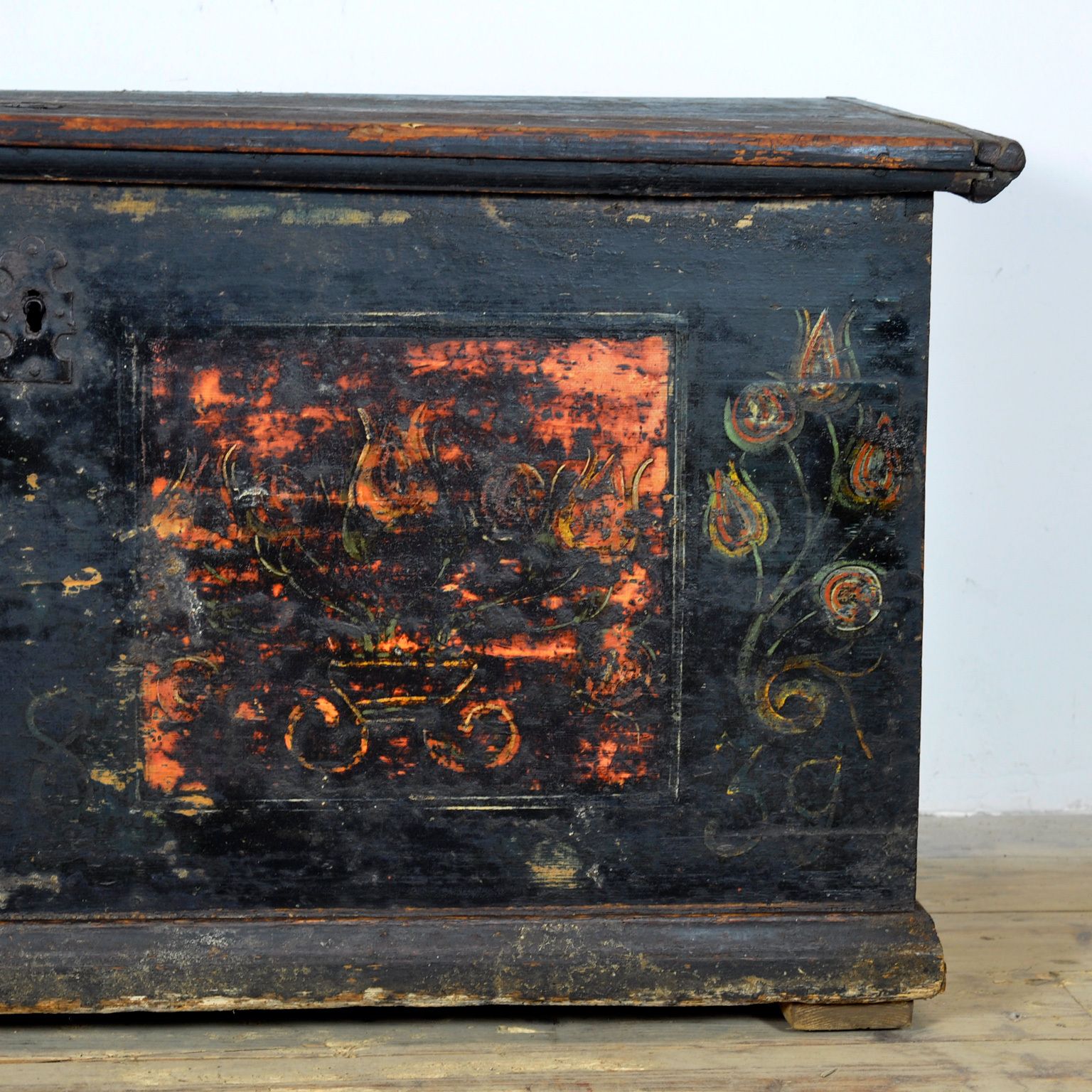 photo for sale Folk Art Wedding Chest, Circa 1850