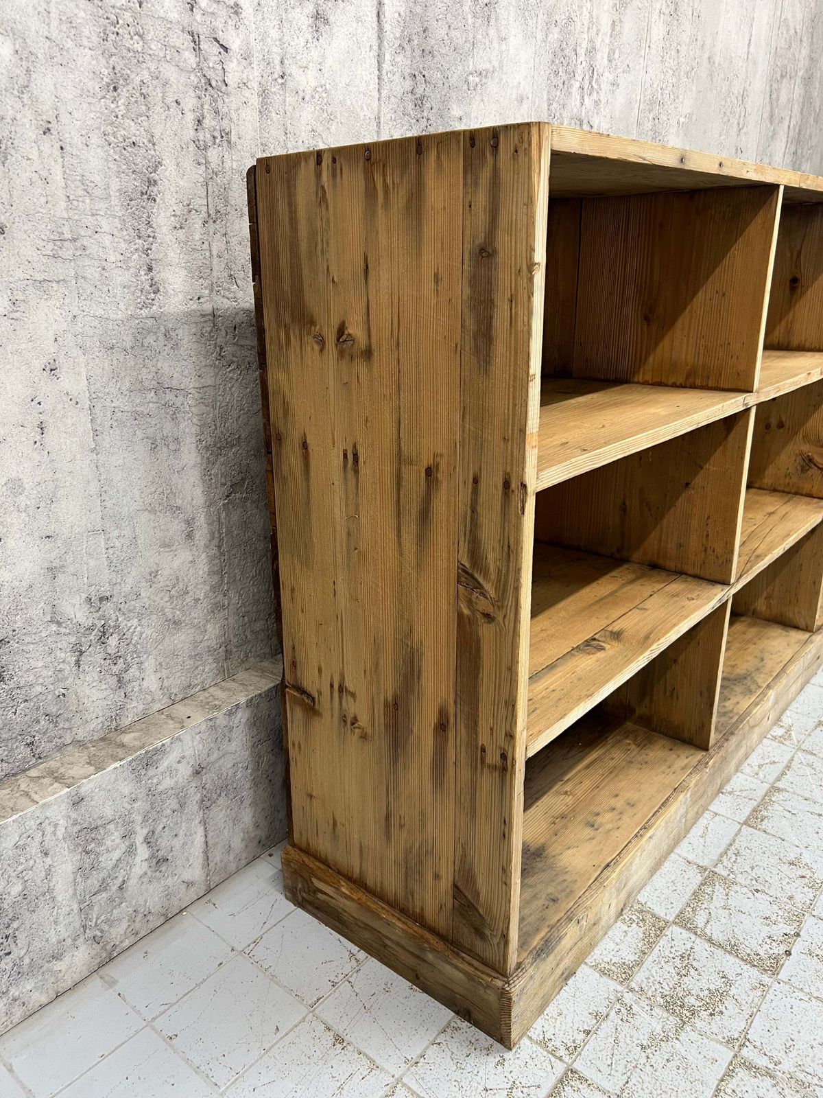 Free Standing Rustic Haberdashery Shelves Pigeon Hole Storage Sideboard photo for sale