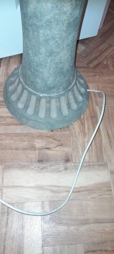 Classical Faux Grey Stone Curved Swag Tall Pedestal Column Floor Lamp photo Lighting