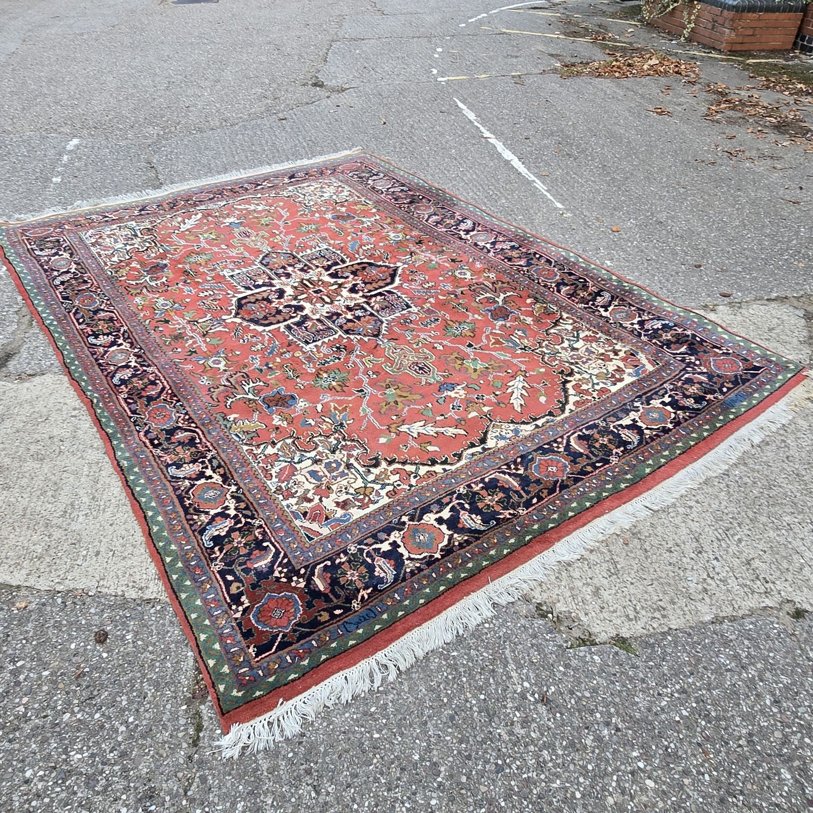 Superb Heriz Design Carpet, 1930s photo furniture
