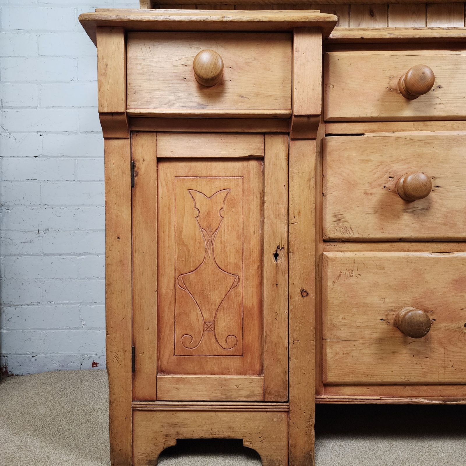 Antique Pine Kitchen Dresser   Mid Victorian Circa 1860 photo buy