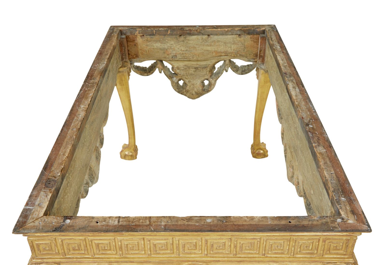 photo vintage 19th Century George II Influenced Marble Top Center Table