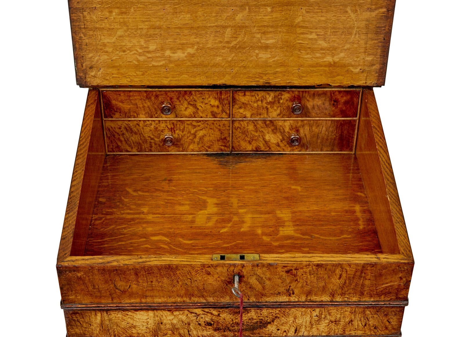 Mid 19th Century Pollard Oak Davenport Desk photo buy