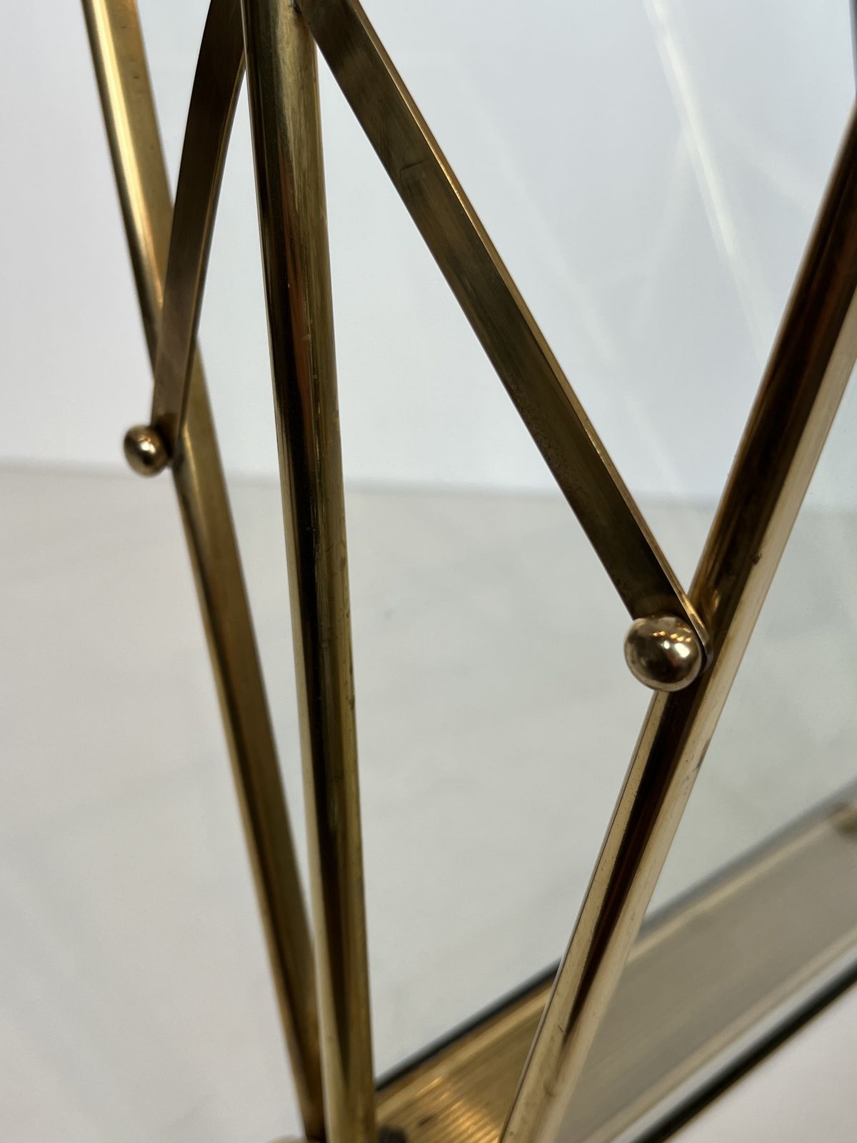 photo vintage Faux Bamboo Magazine Rack In Bronze And Brass From Maison Baguès