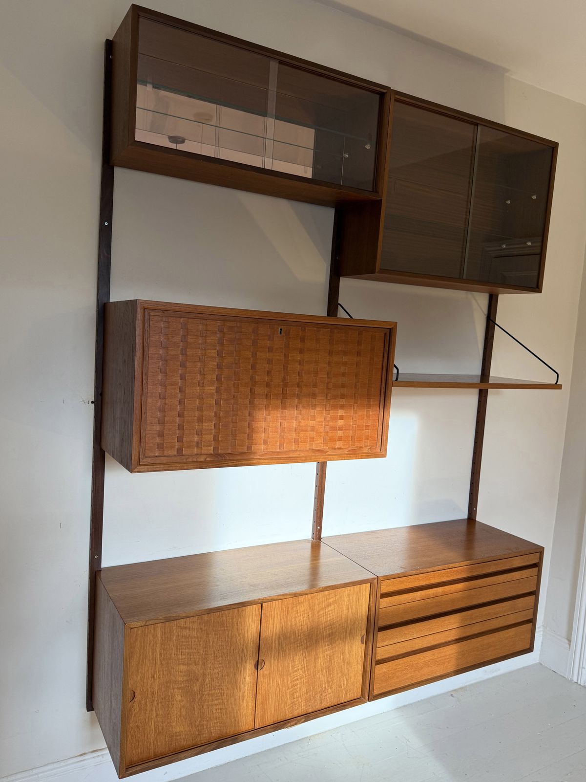 Two Bay Mid Century Danish Wall System By Poul Cadovius photo furniture