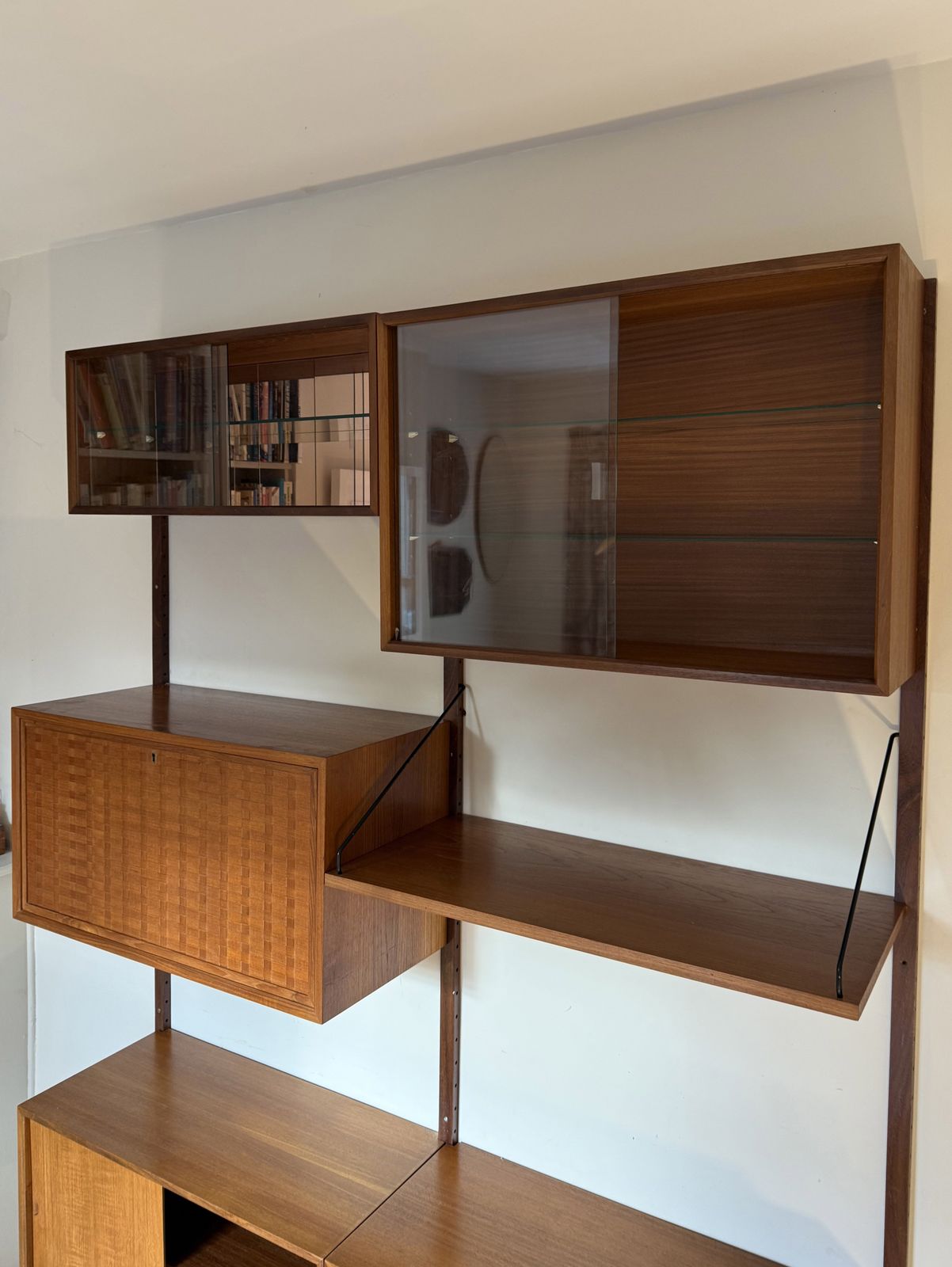 Two Bay Mid Century Danish Wall System By Poul Cadovius photo buy