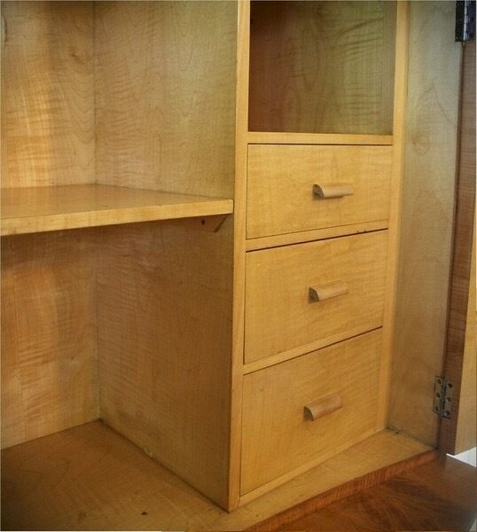 Art Deco Blonde Tallboy Chest Of Drawers photo furniture