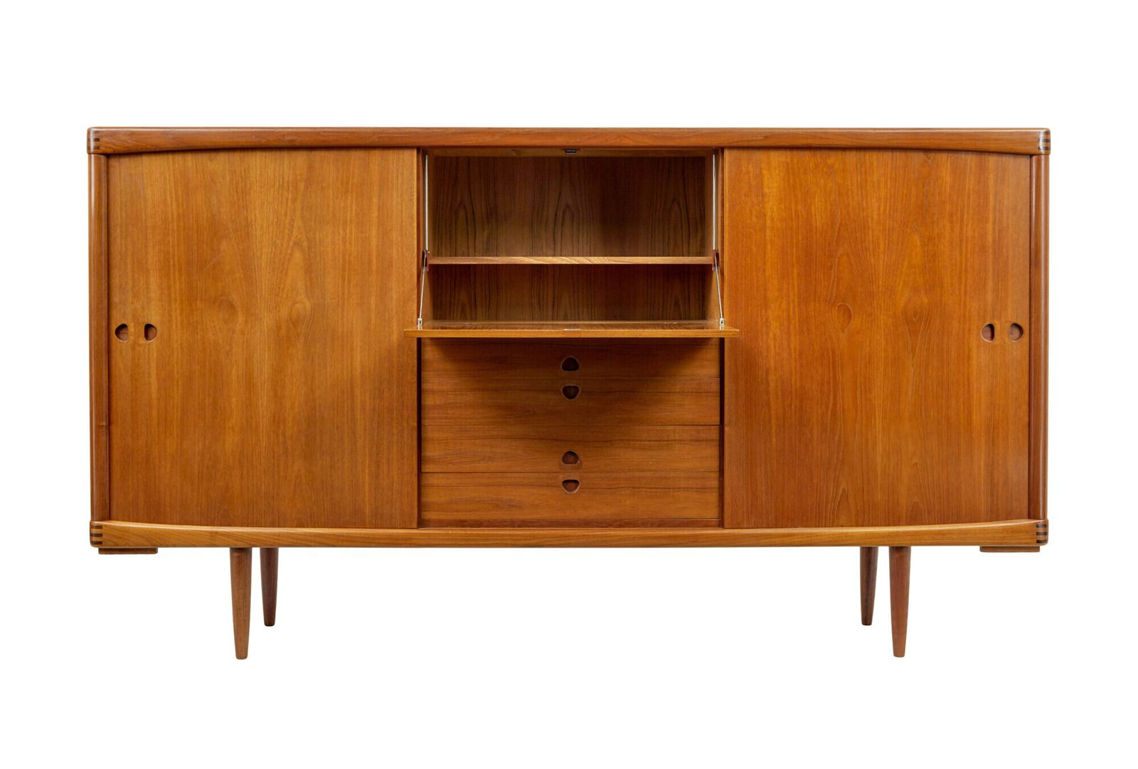 3575.0 Mid Century Danish Teak High Board By H.W.Klein For Bramin photo