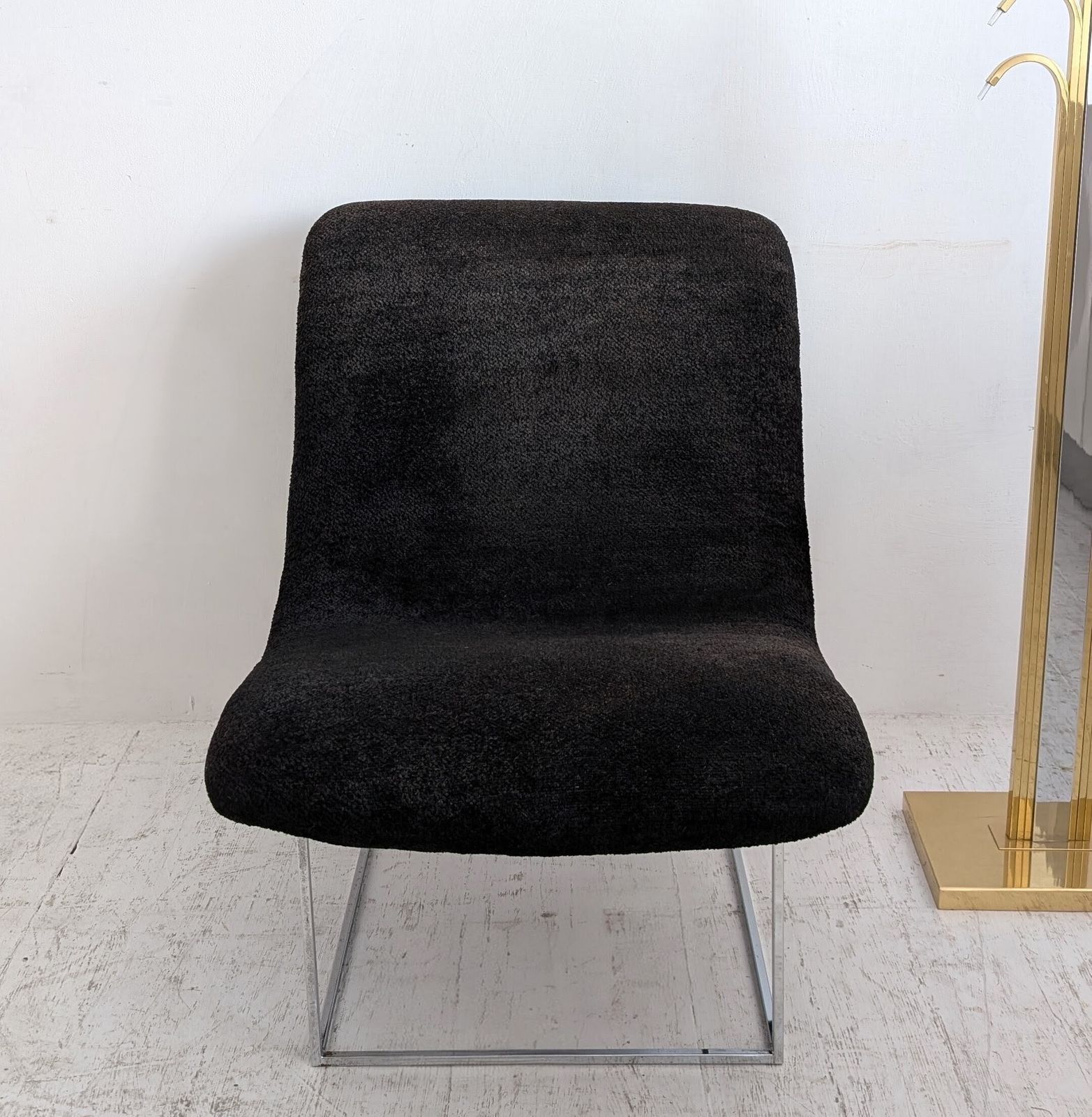 550.0 Vintage Mid Century Milo Baughman Thayer Coggin  Small 'Scoop' Lounge Chair USA 1970s photo