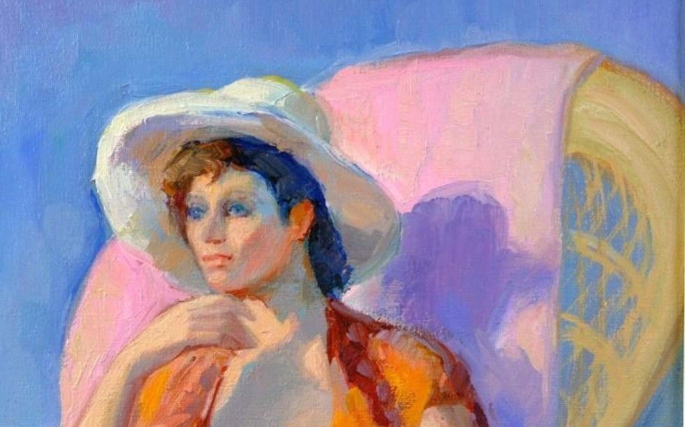 Antique Impressionist Portrait Of A Woman – 20th Century Oil On Canvas photo for sale