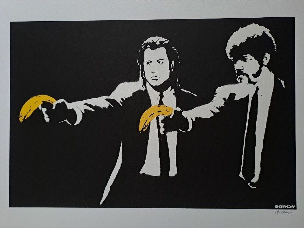 Banksy Kunstdruck Pulp Fiction Zertifikat photo furniture