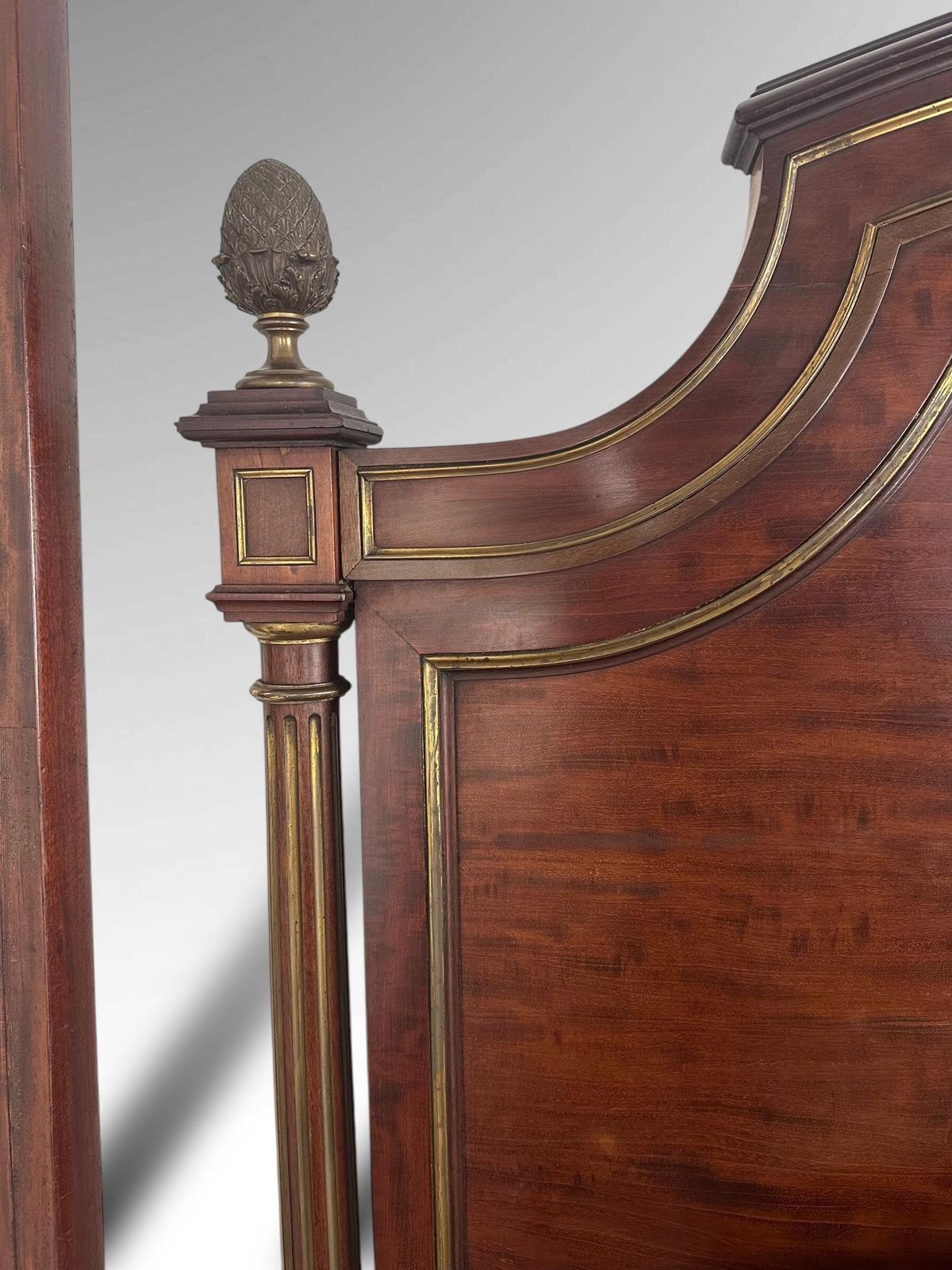 Furniture Original French Carved Exotic Wood Xl Double Size Bed Frame photo