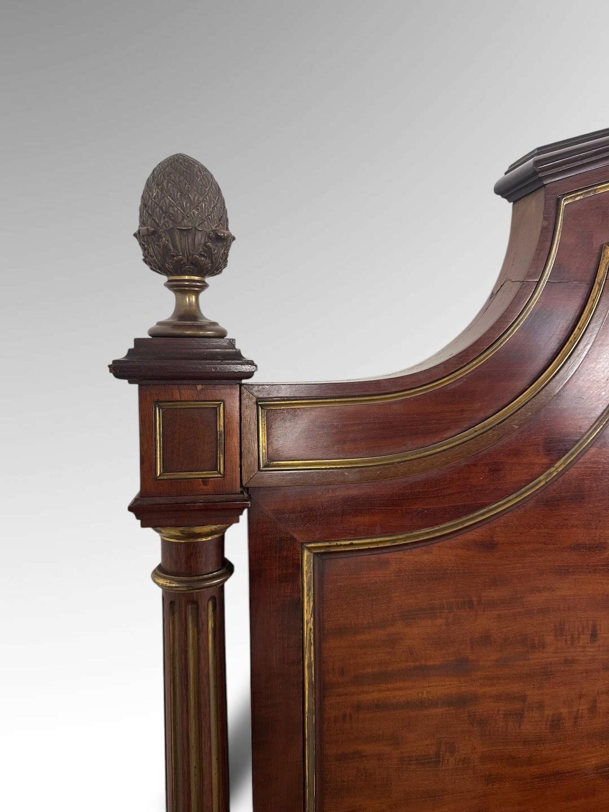 photo buy Original French Carved Exotic Wood Xl Double Size Bed Frame