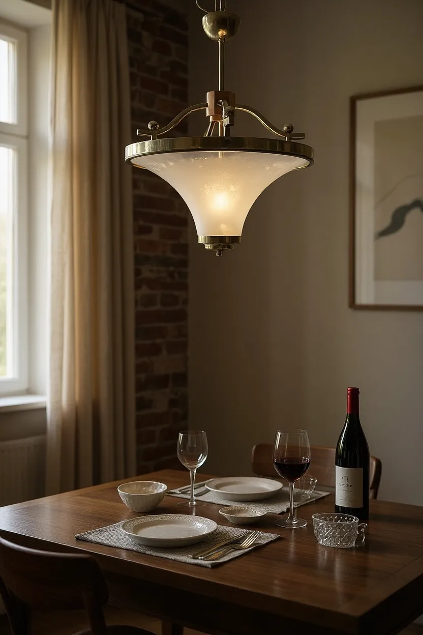 Art Deco Chrome And Murano Glass Pendant Light, Italy, 1950s photo furniture