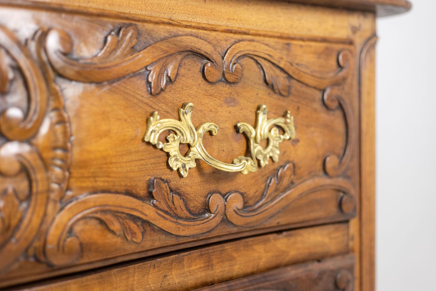 Curved Chest Of Drawers, Known As A Nîmoise, In Walnut, With Two Drawers. 18th Century. photo for sale