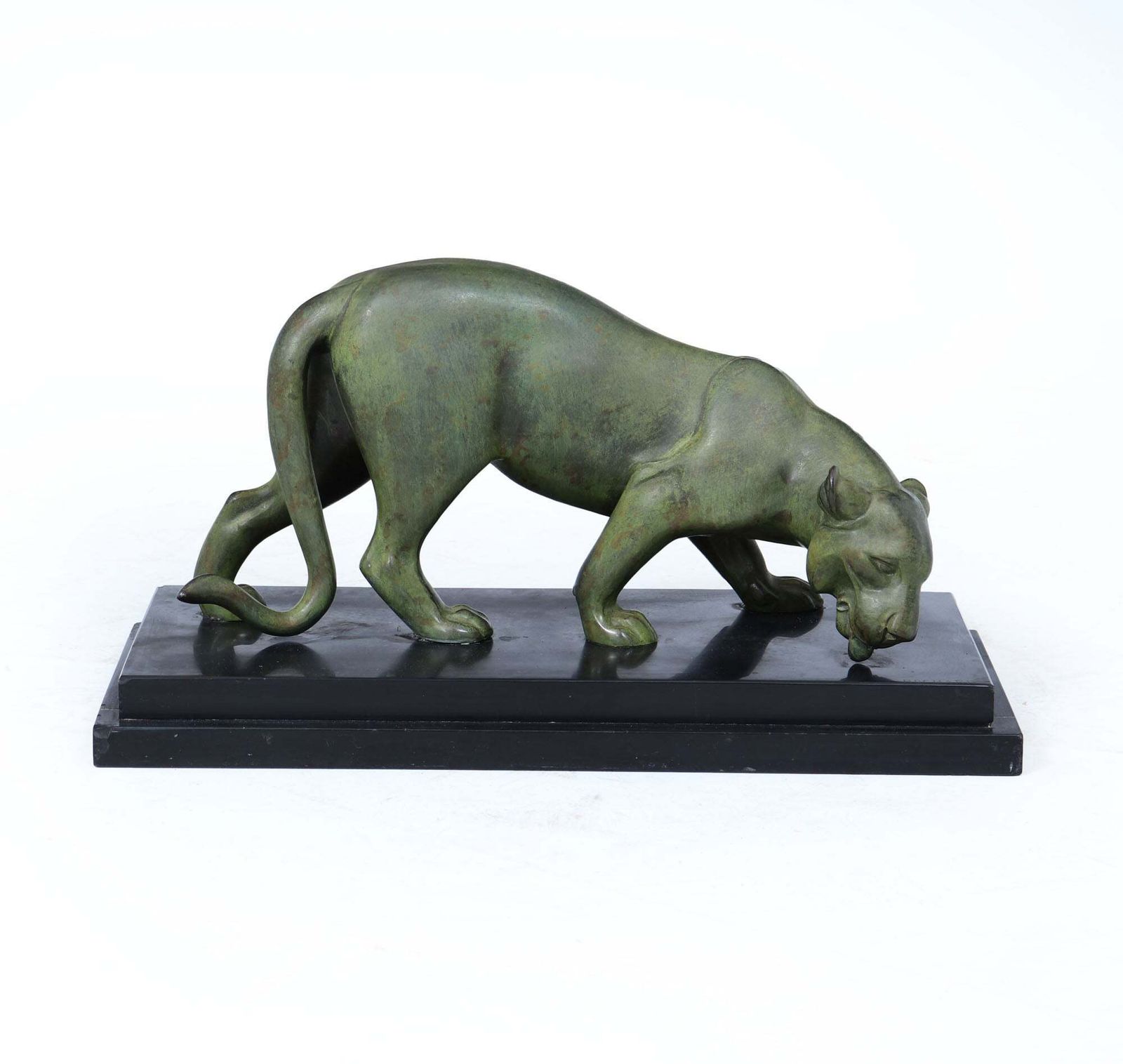 French Art Deco Bronze Panther By Irénée Rochard, C.1920s