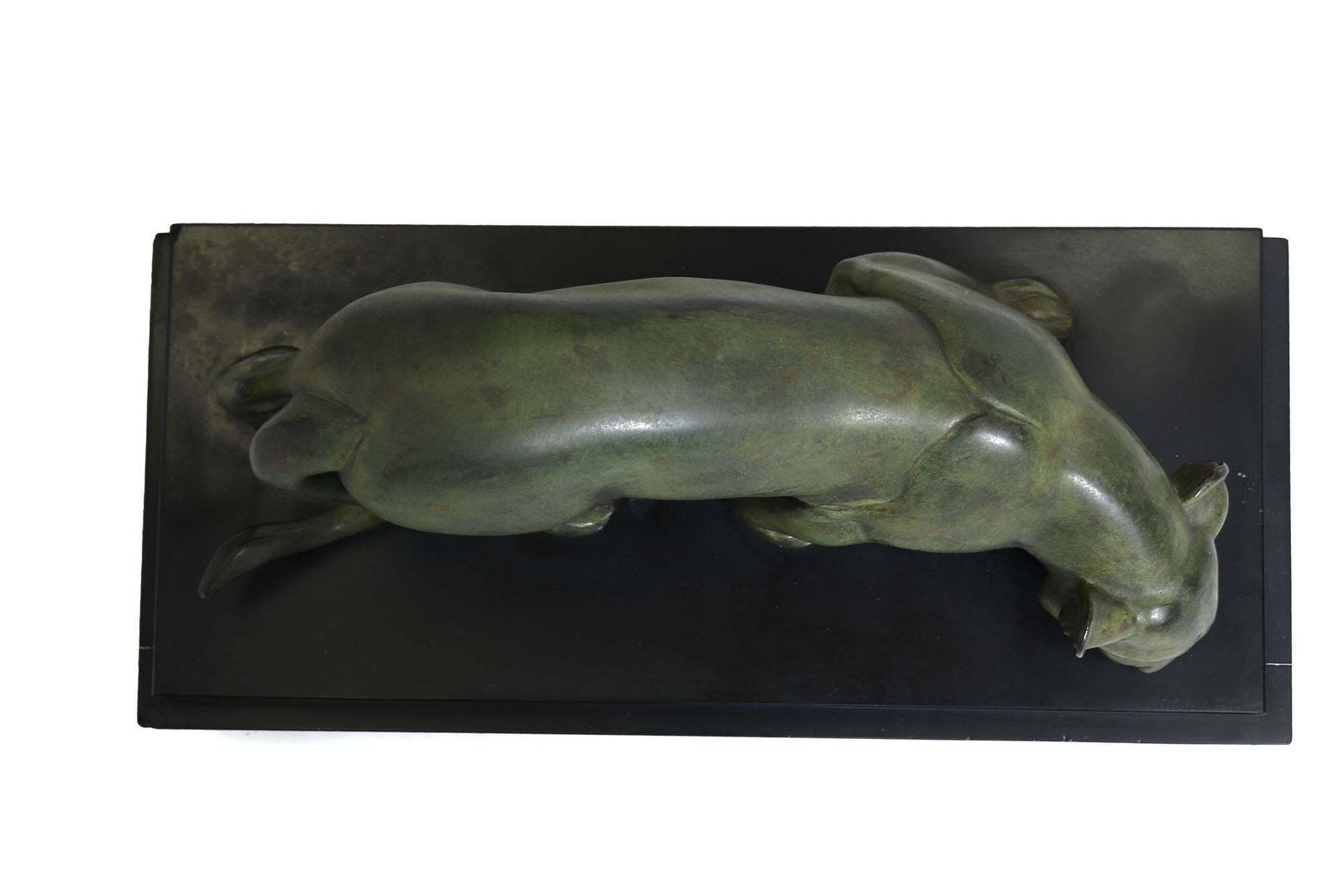 photo vinterior French Art Deco Bronze Panther By Irénée Rochard, C.1920s