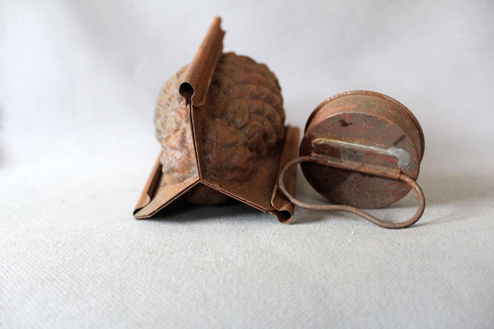 photo furniture Large Antique 19th Century Tin Metal Ice Cream Mould, Pineapple Mold, Fruit, Baking Accessories, Kitchenalia Country Farmhouse Decor