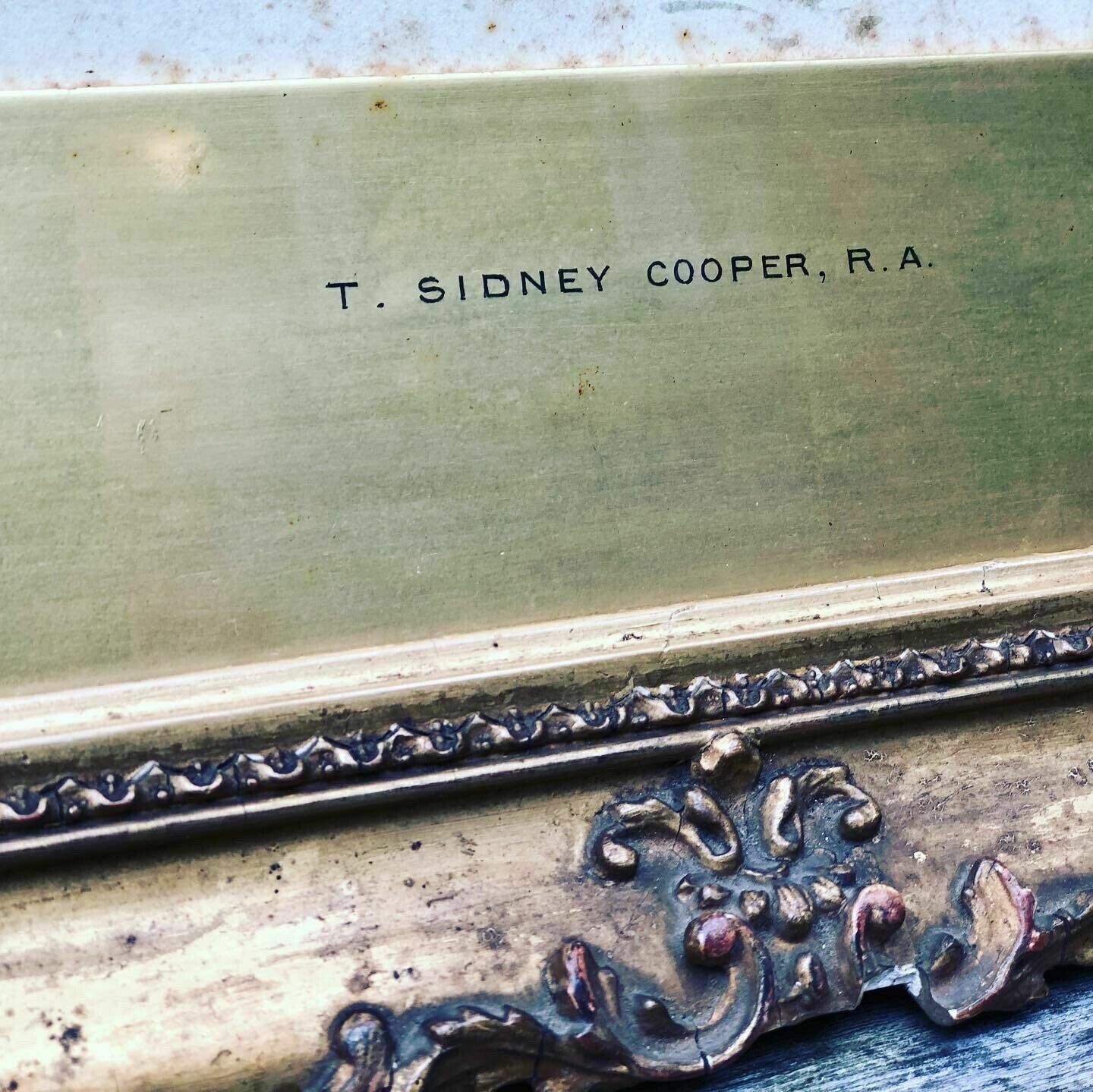 Thomas Sidney Cooper, Signed And Dated Watercolour In Original Frame. photo vinterior