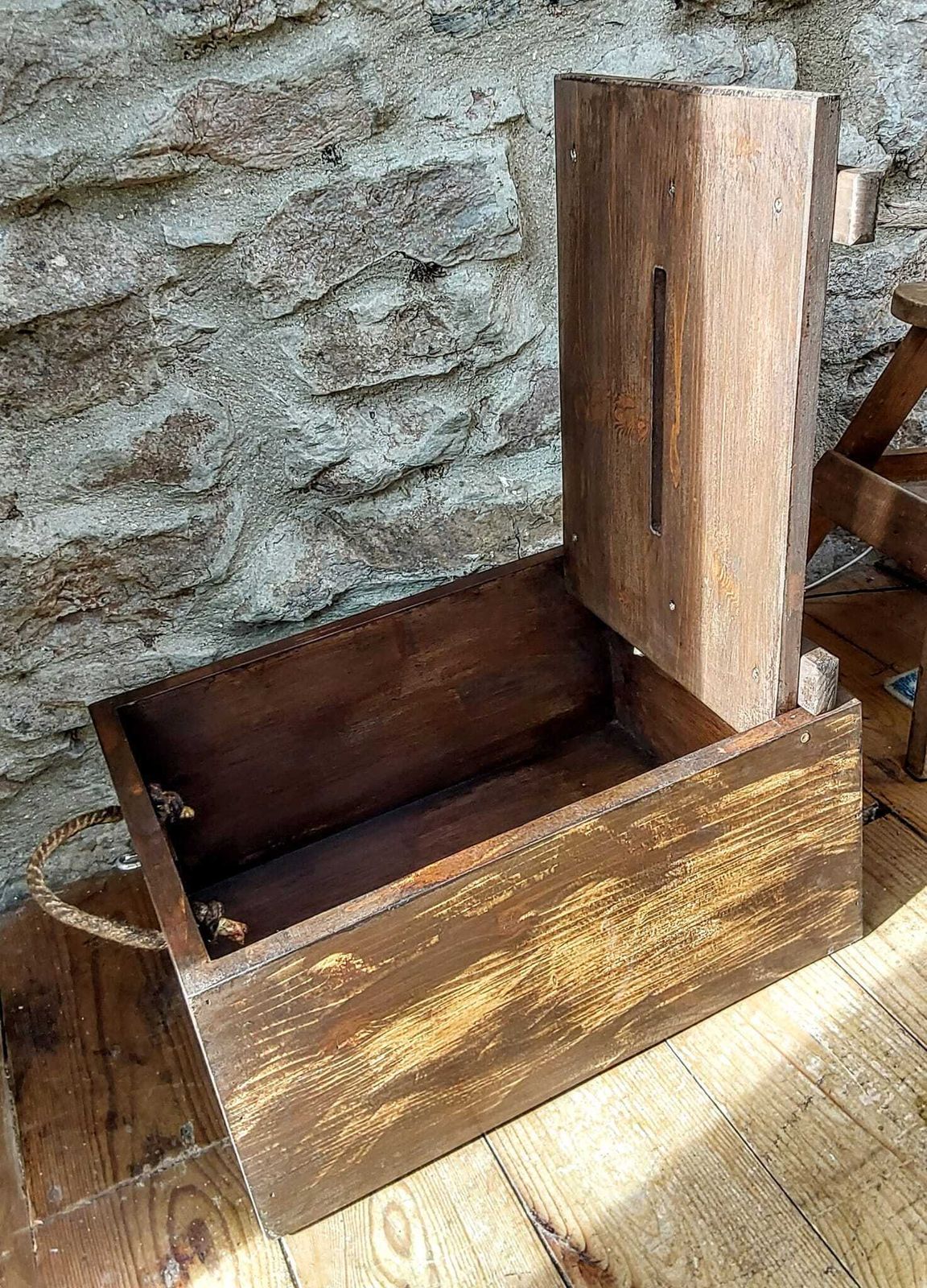 Rustic Wooden Post Box photo furniture