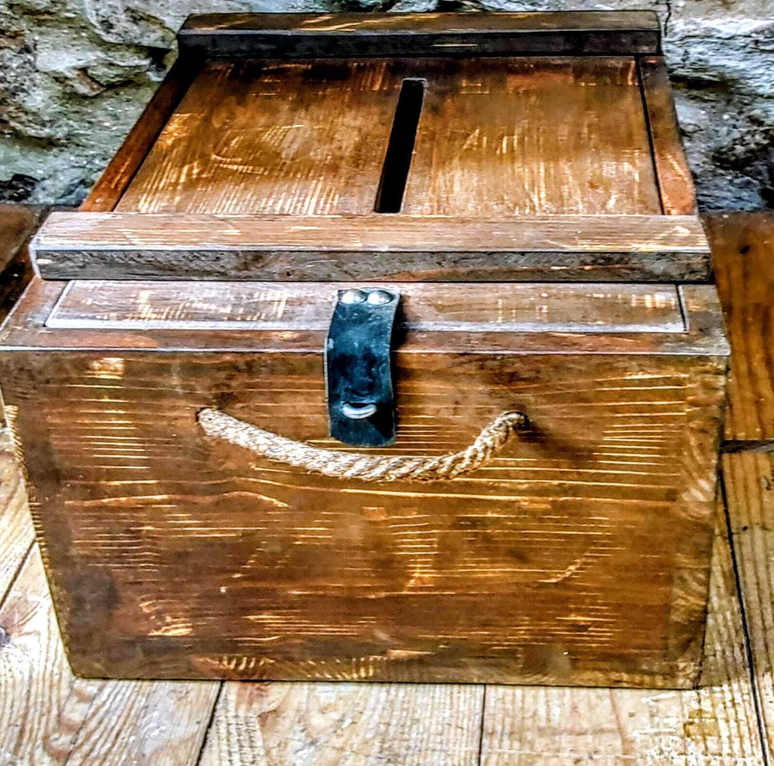 Rustic Wooden Post Box photo Furniture
