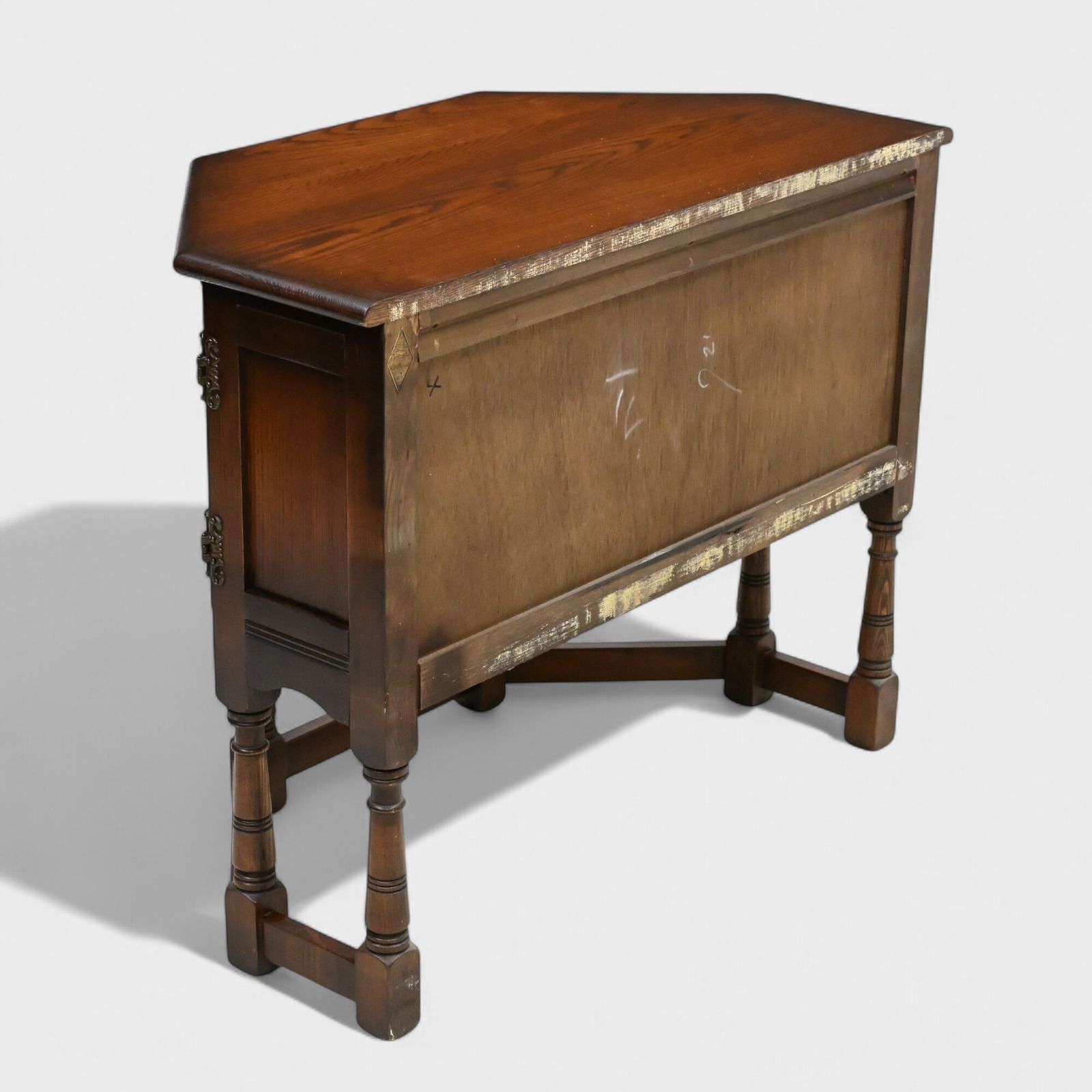 Old Charm Canted Table Finished In Tudor Brown Free Uk Delivery* photo furniture
