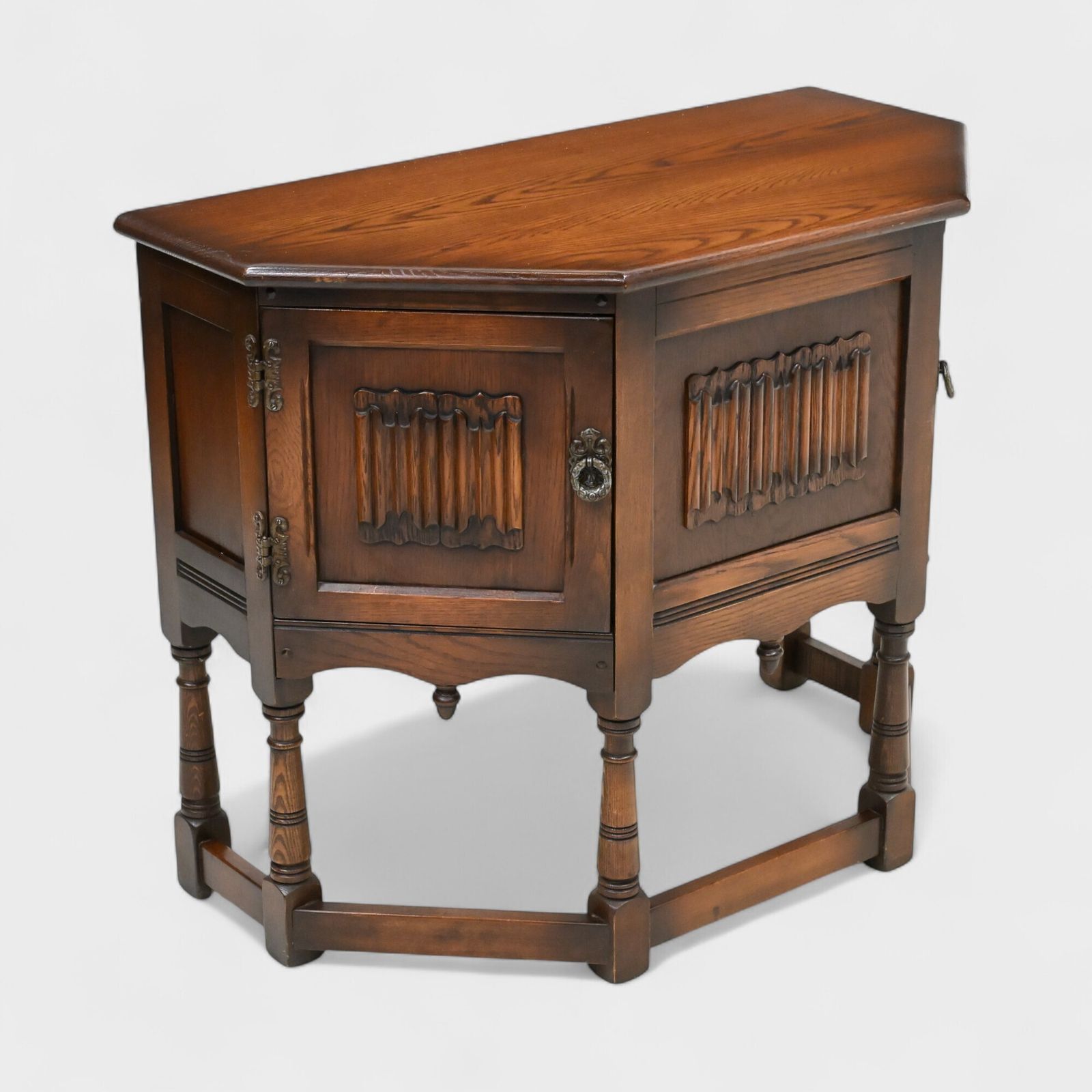 Furniture Old Charm Canted Table Finished In Tudor Brown Free Uk Delivery* photo