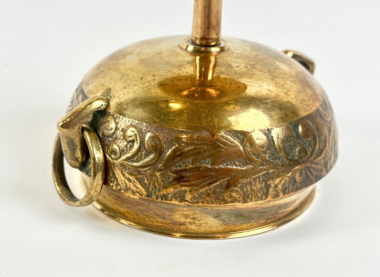 Antique Danish Brass Footed Pedestal Bowl From Malm, 1950s photo buy