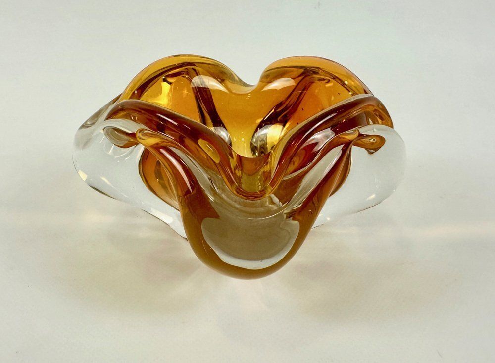 Art Glass Ashtray By Josef Hospodka For Chribska Glassworks, 1960s photo Home Decor