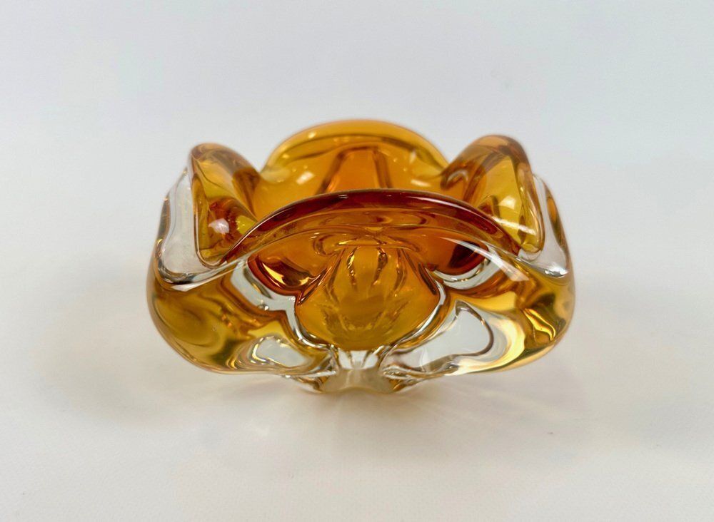 Art Glass Ashtray By Josef Hospodka For Chribska Glassworks, 1960s photo 191.0
