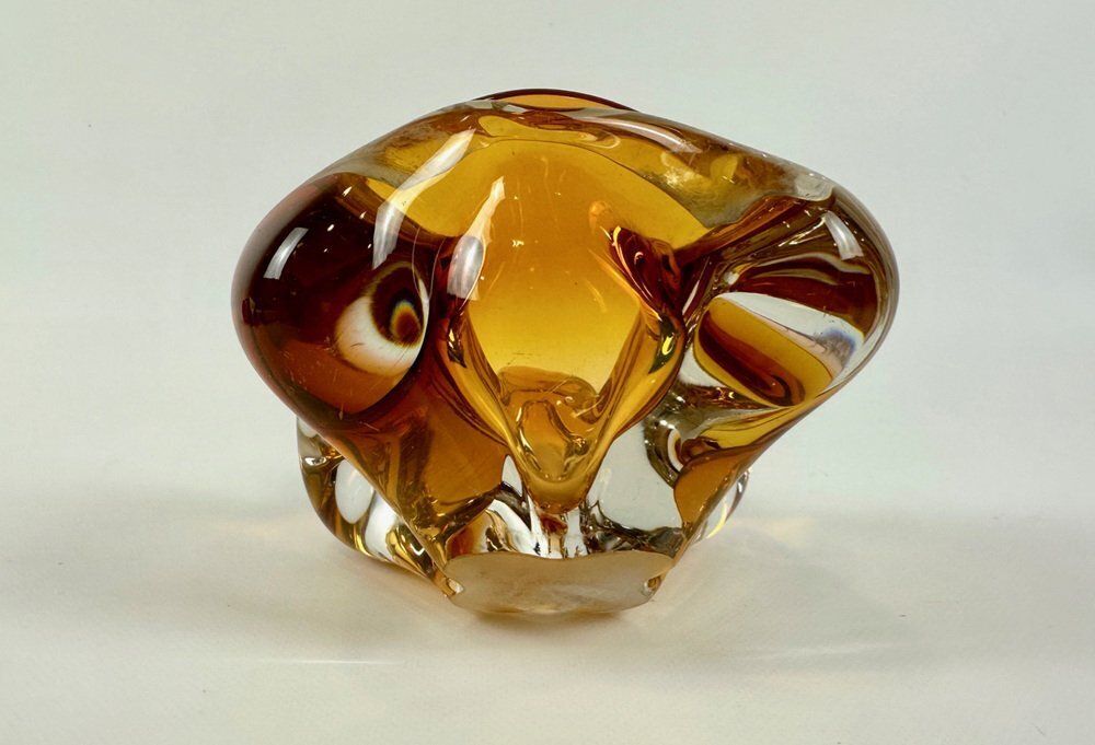 Art Glass Ashtray By Josef Hospodka For Chribska Glassworks, 1960s photo vinterior