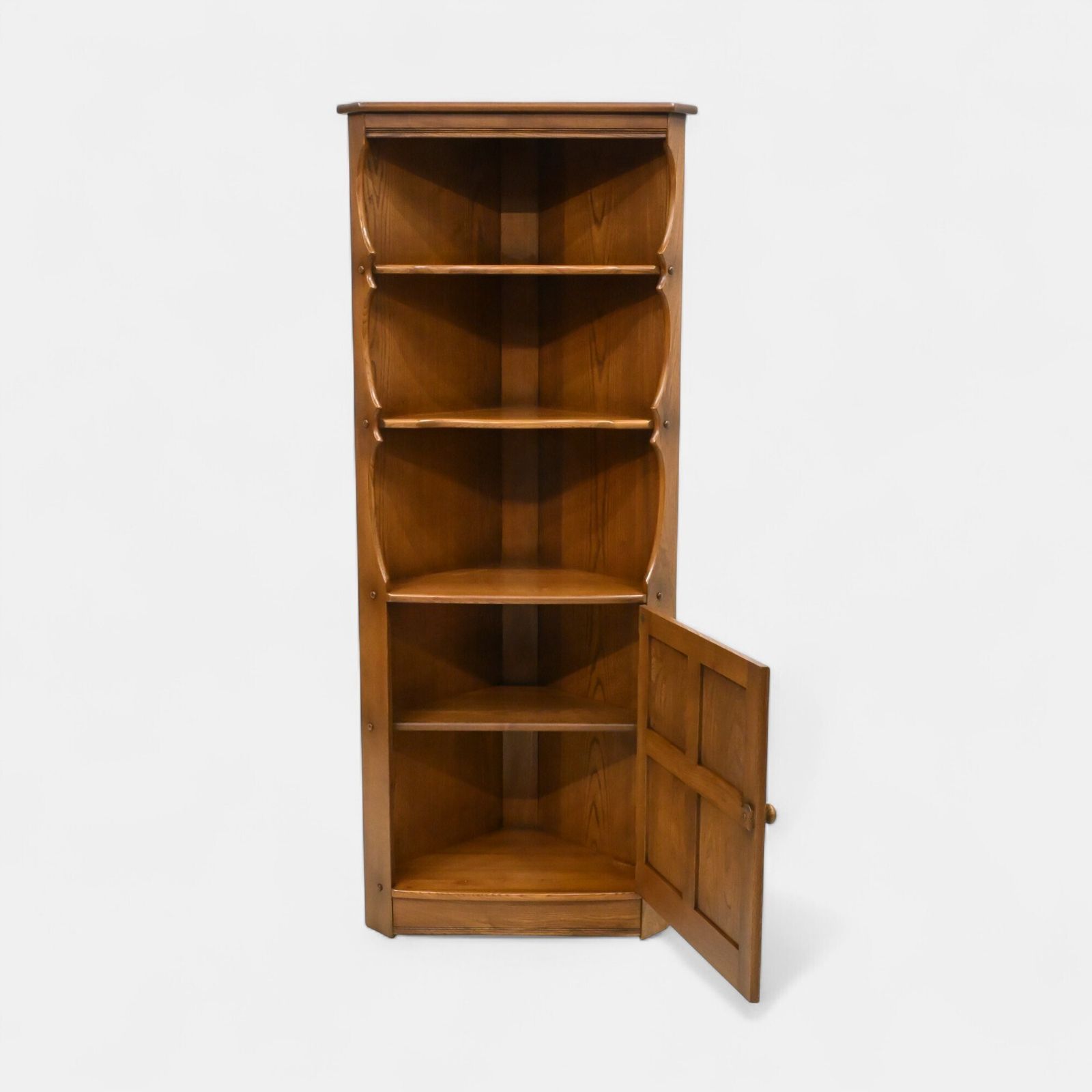 Genuine Ercol Corner Cabinet With Shelves #474 Exc Free Uk Delivery photo buy