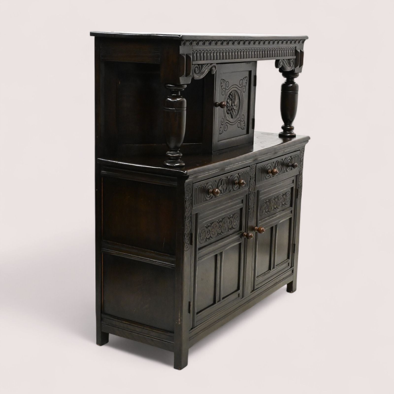 Oak Court Buffett Sideboard 1920s By Skull (Ercol) Free Uk Delivery. photo for sale