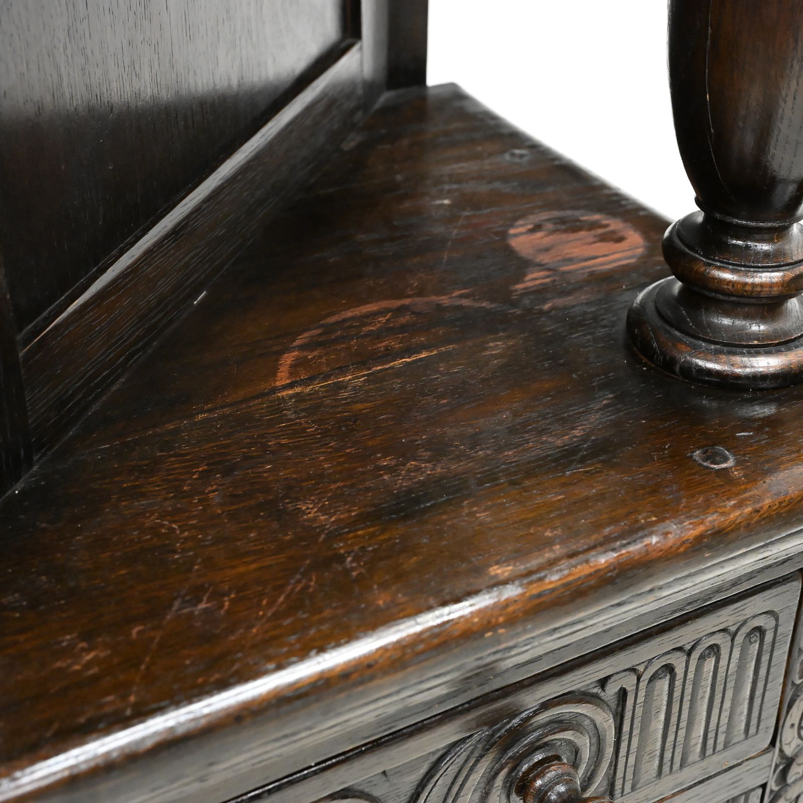 photo vinterior Oak Court Buffett Sideboard 1920s By Skull (Ercol) Free Uk Delivery.
