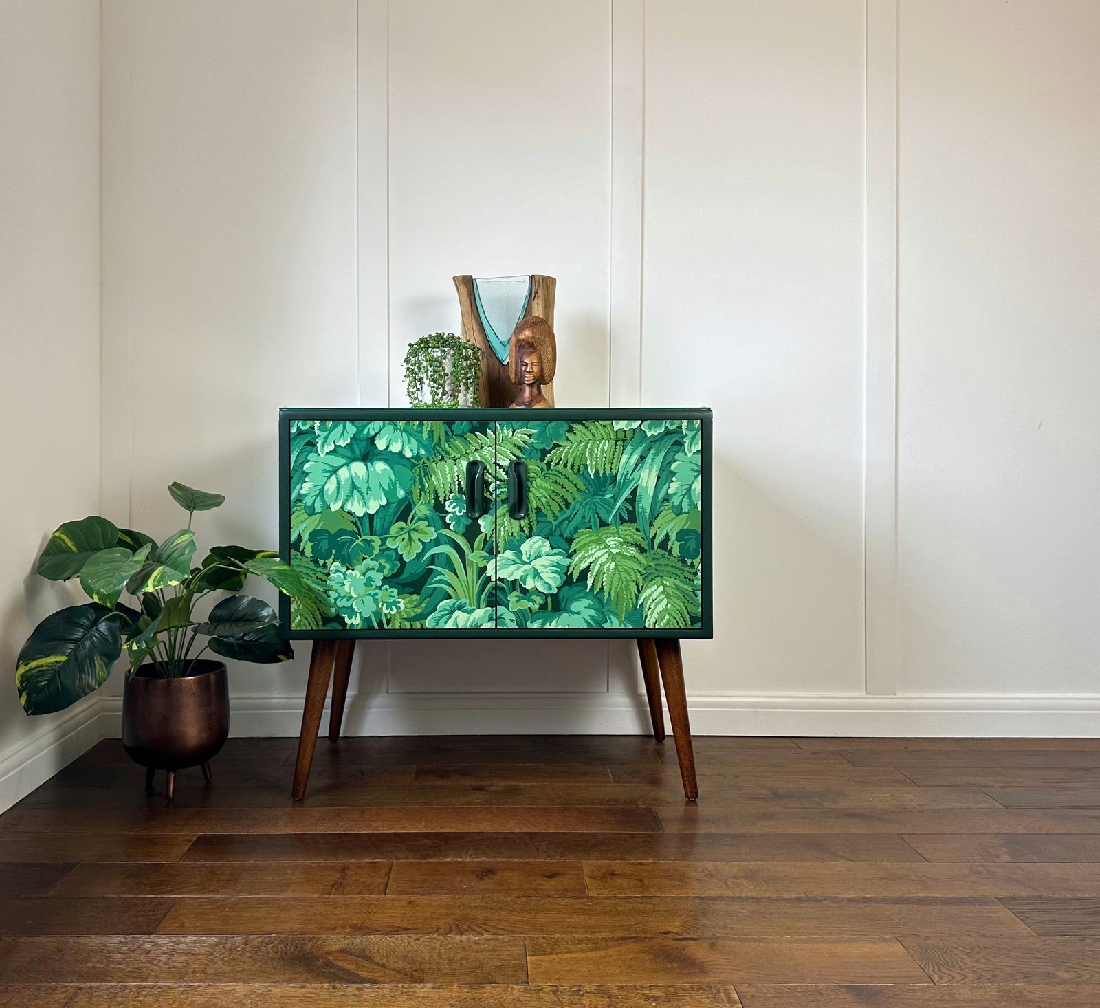 Vintage G Plan Small Sideboard, Forest Green Tropical Tv Unit, Made To Order photo vintage